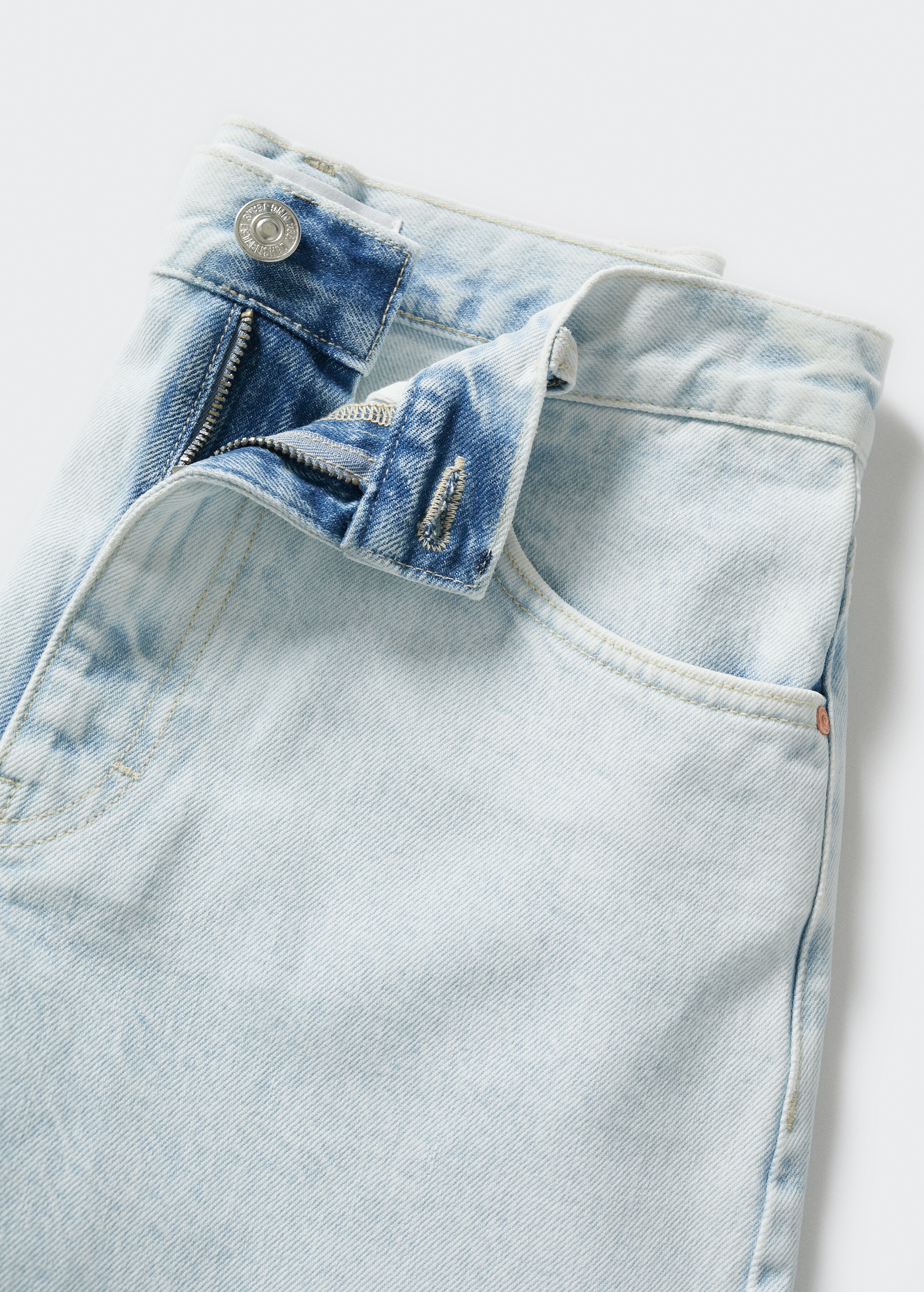 Straight denim shorts - Details of the article 8