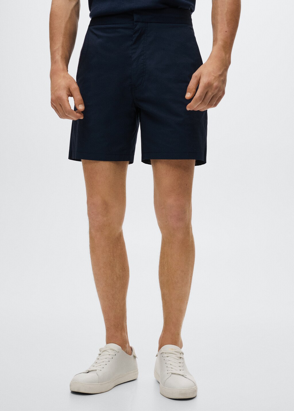 Stretch cotton bermuda shorts - Medium plane