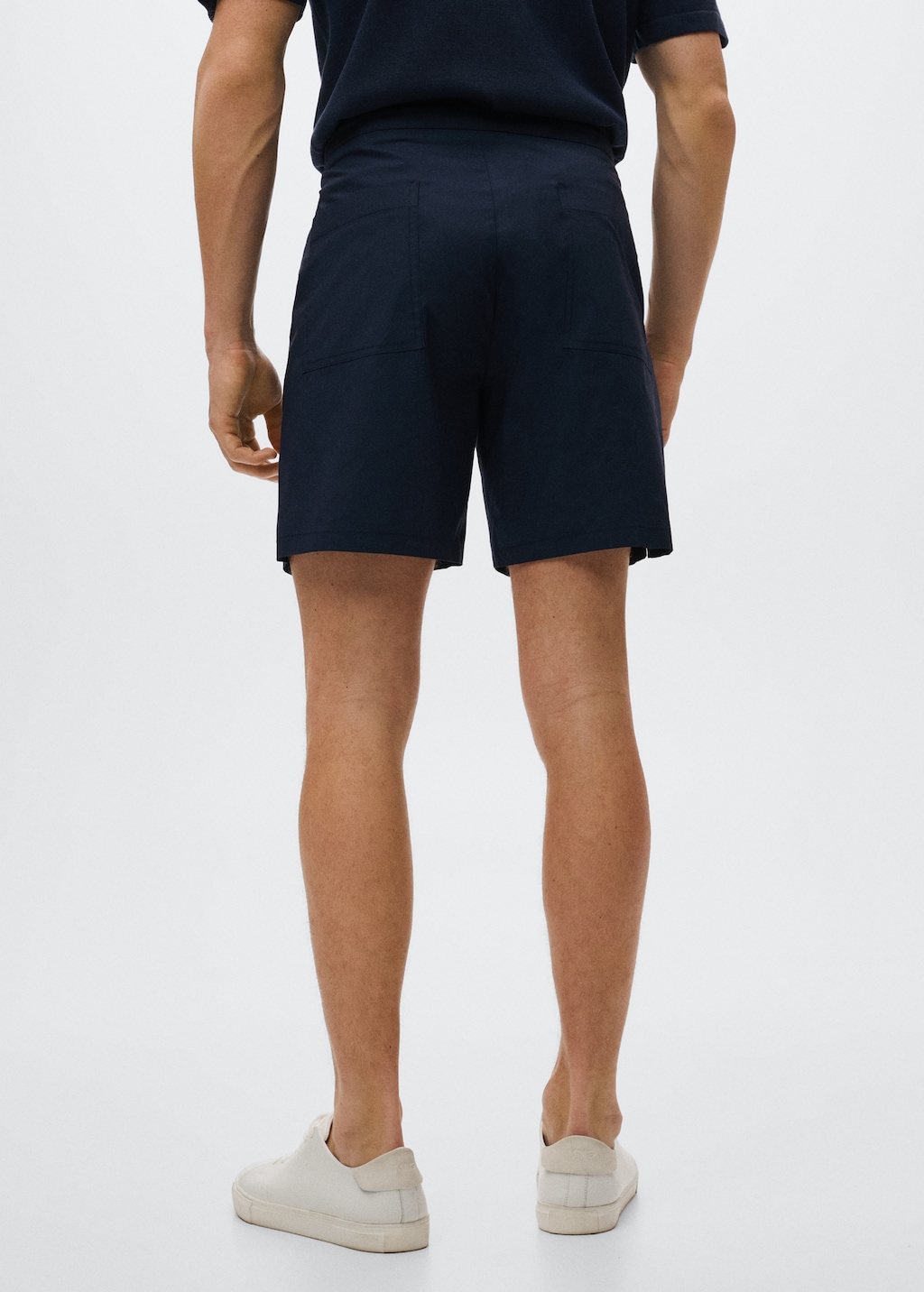 Stretch cotton bermuda shorts - Reverse of the article