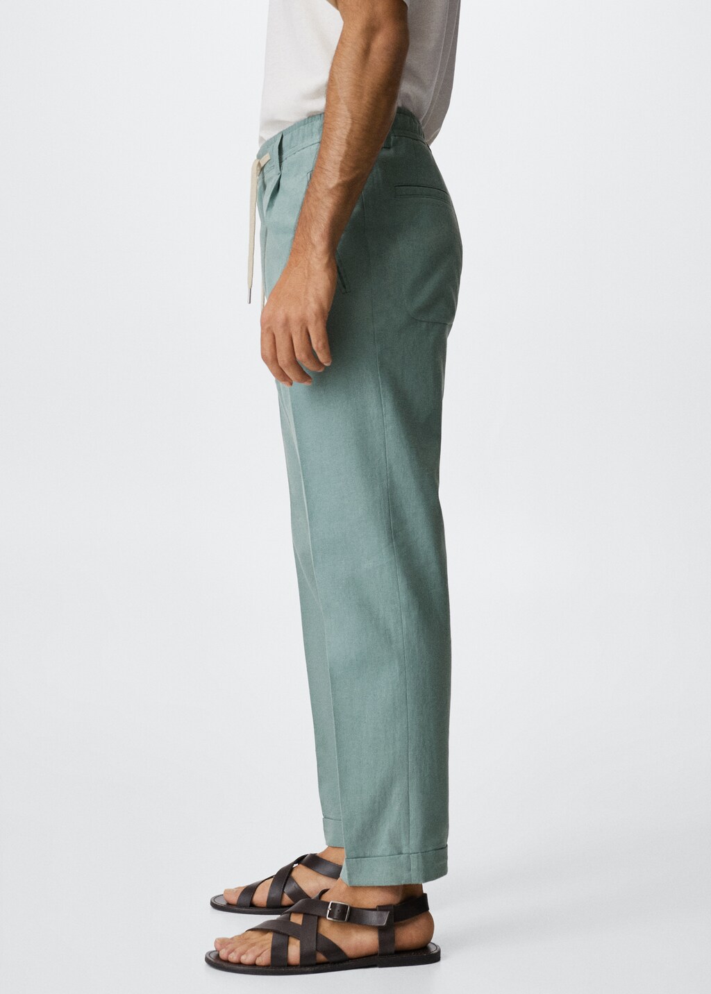 Relaxed linen trousers - Details of the article 2