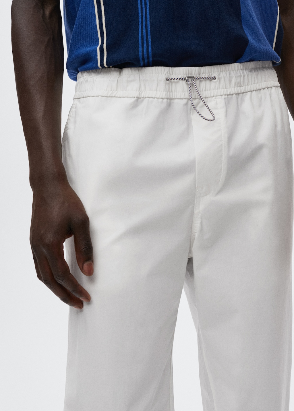 Cotton jogger-style trousers - Details of the article 1