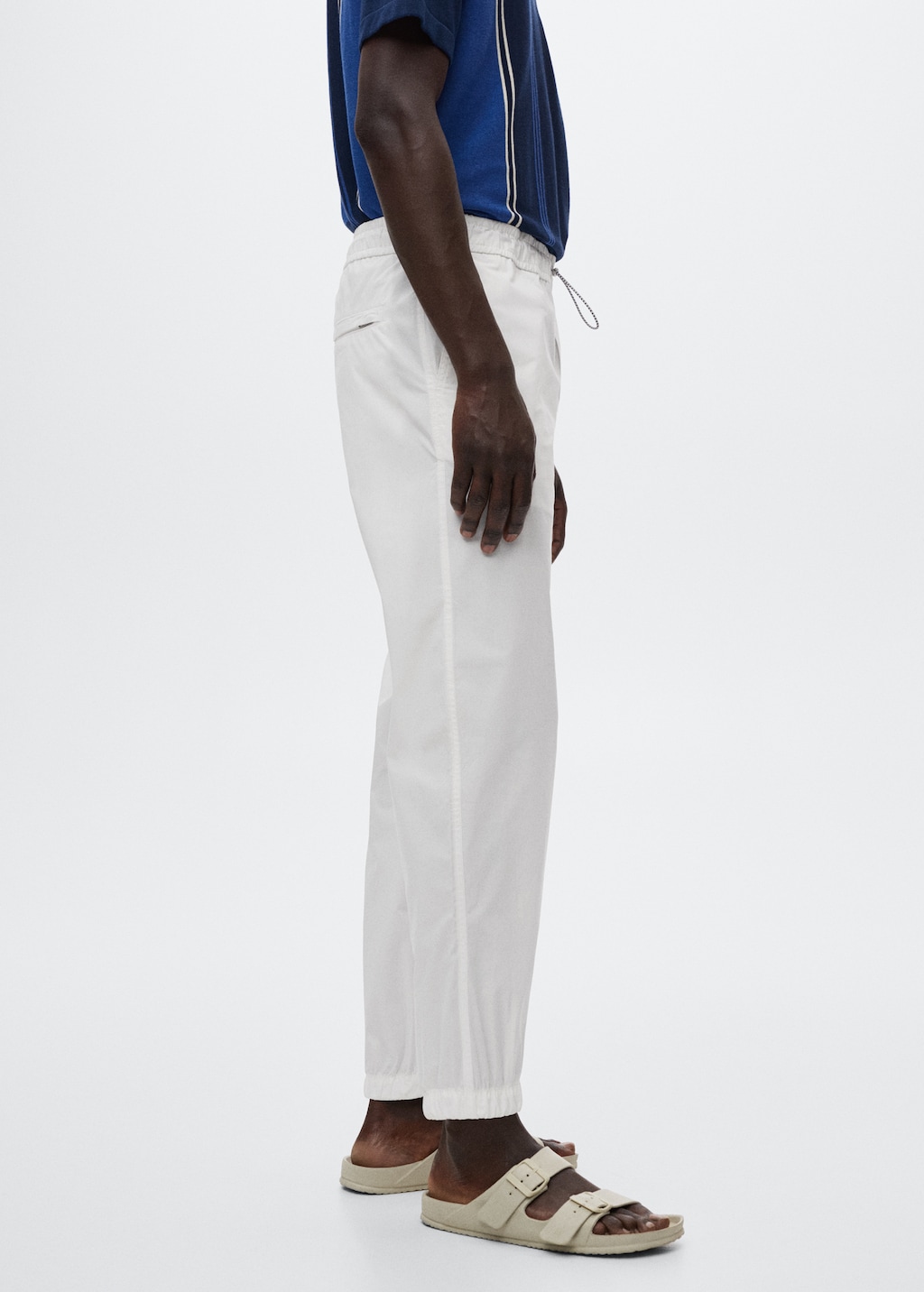 Cotton jogger-style trousers - Details of the article 2