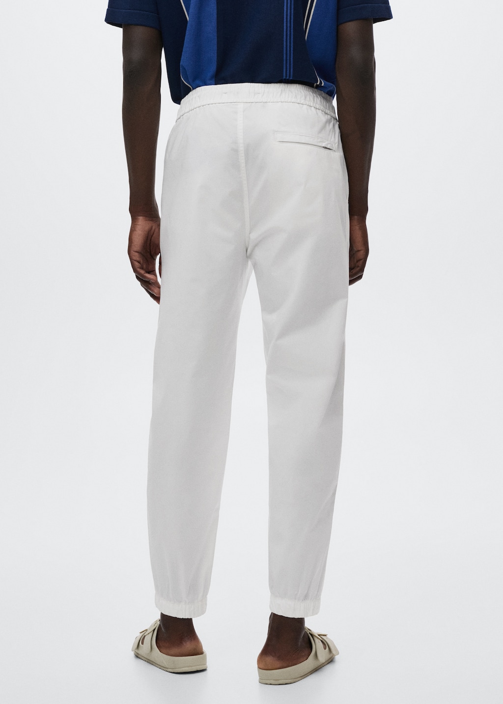 Cotton jogger-style trousers - Reverse of the article