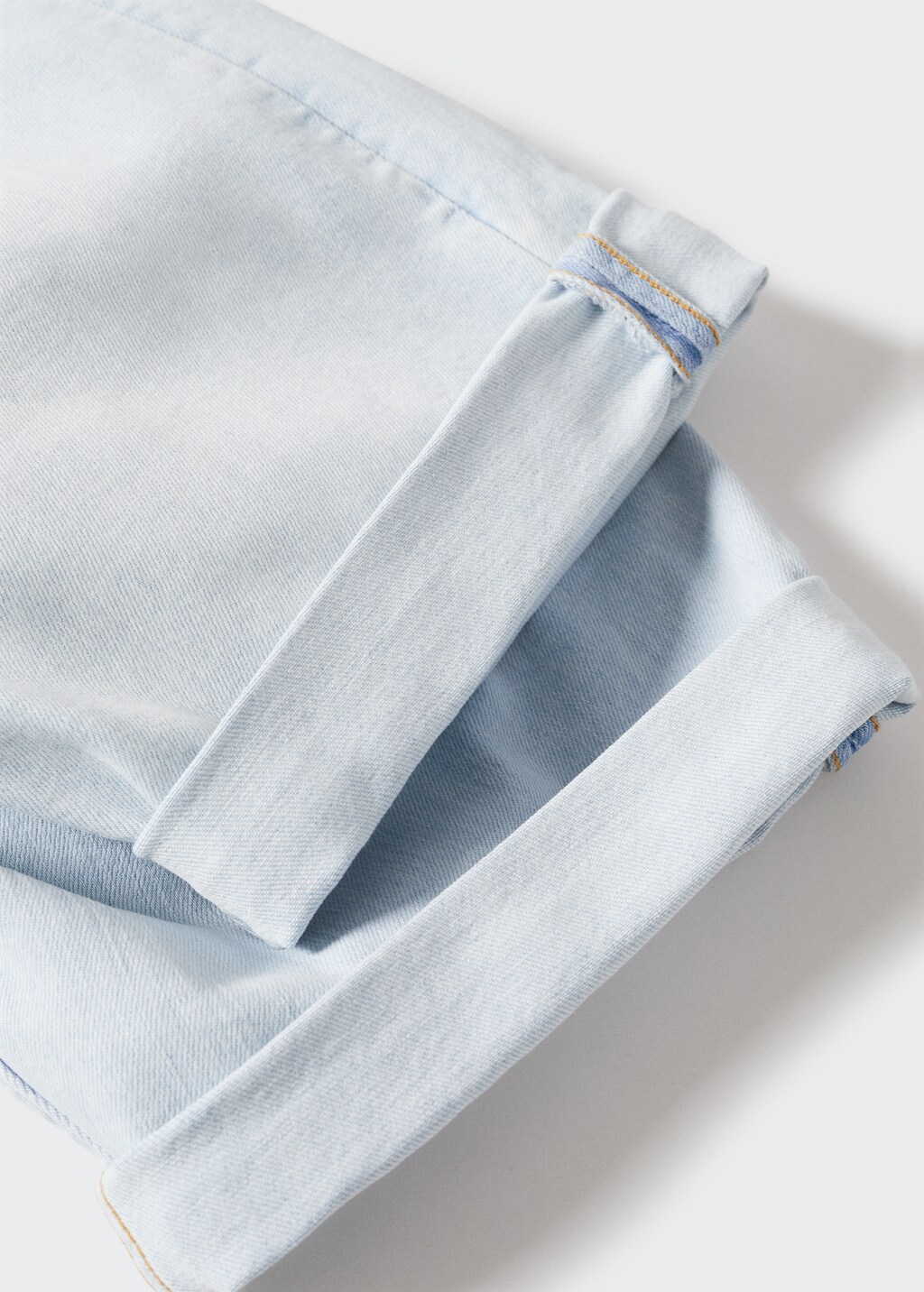 Slim-fit denim bermuda shorts - Details of the article 8