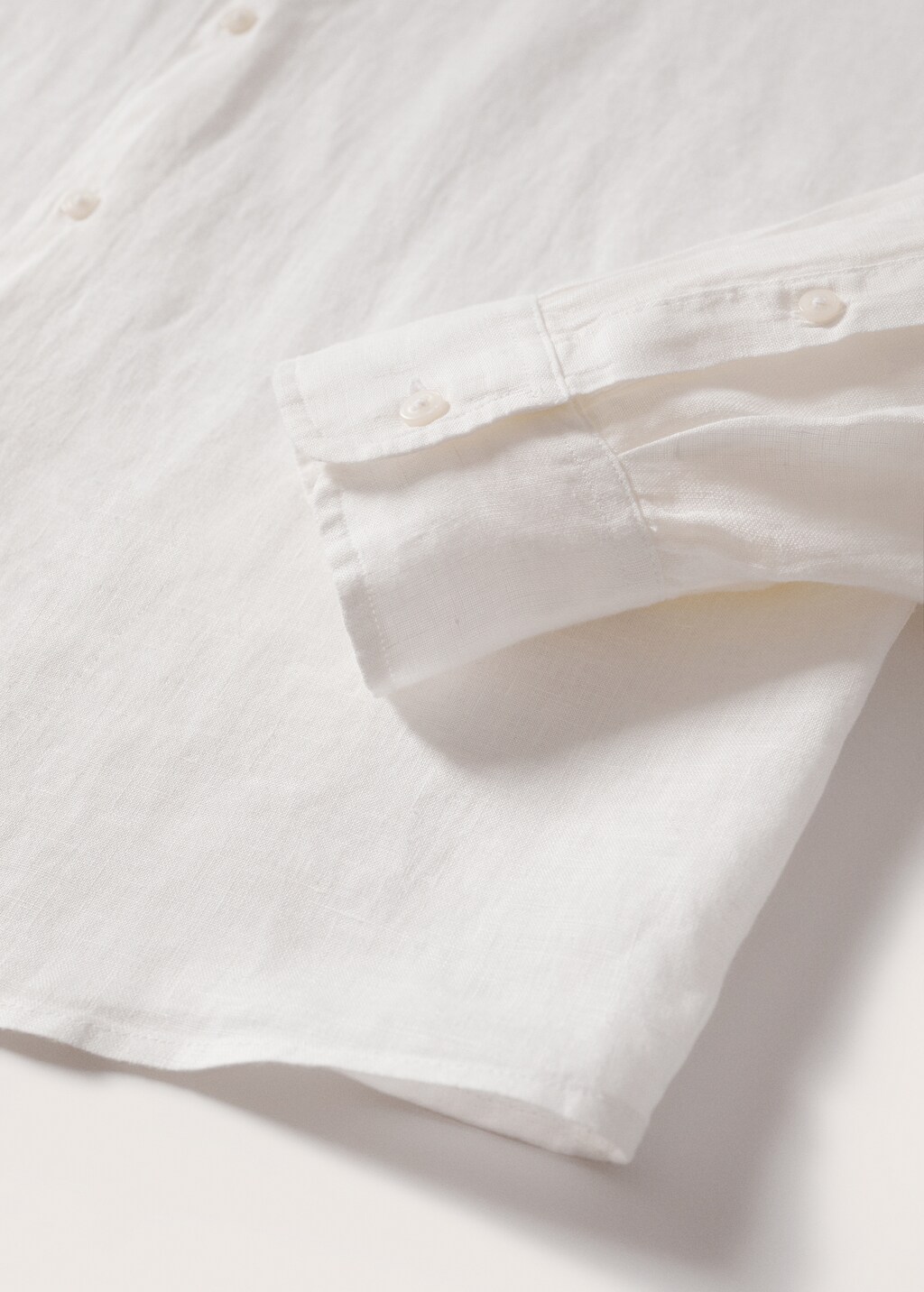 Regular-fit 100% linen shirt - Details of the article 7