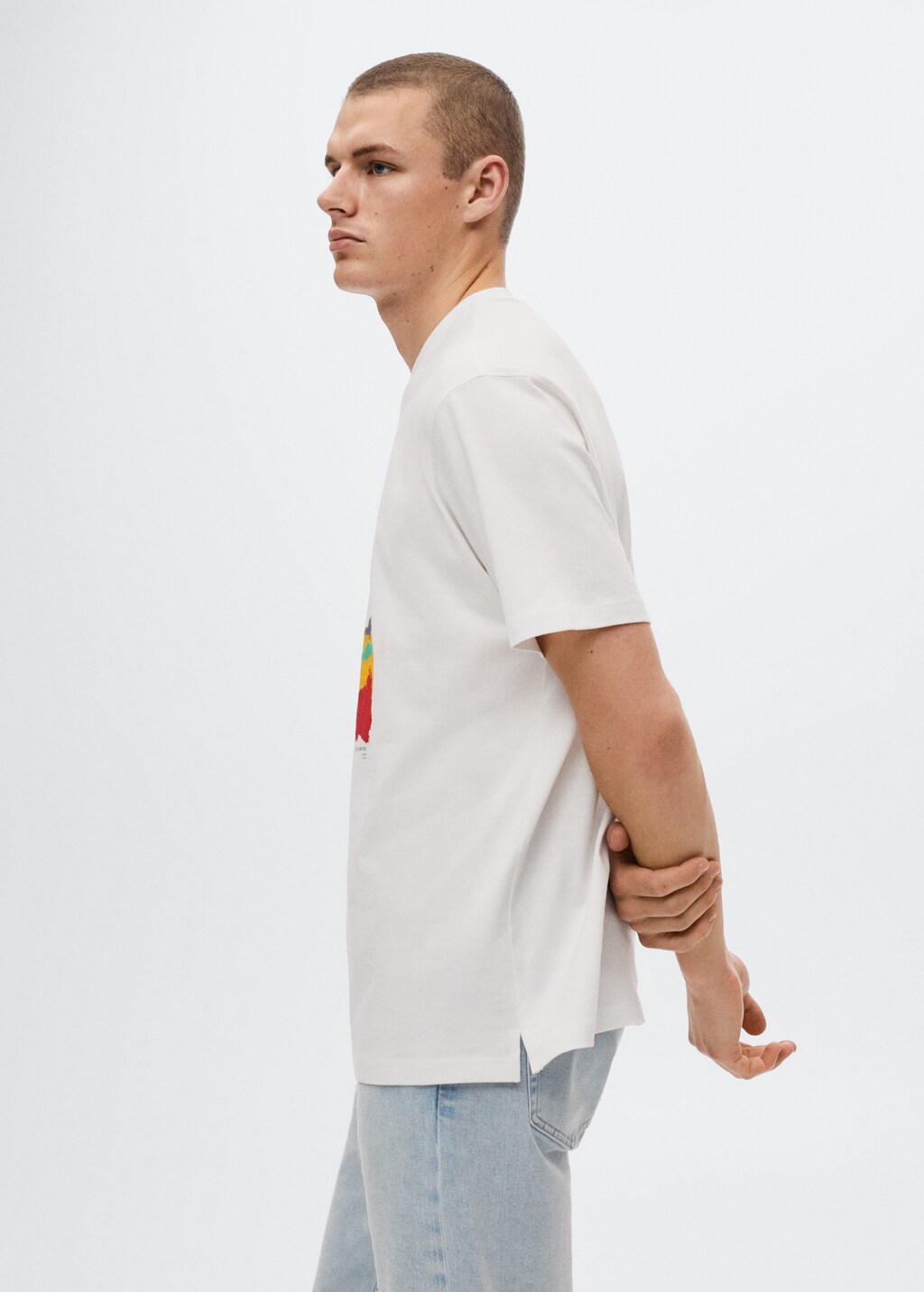 Printed cotton-blend T-shirt - Details of the article 2