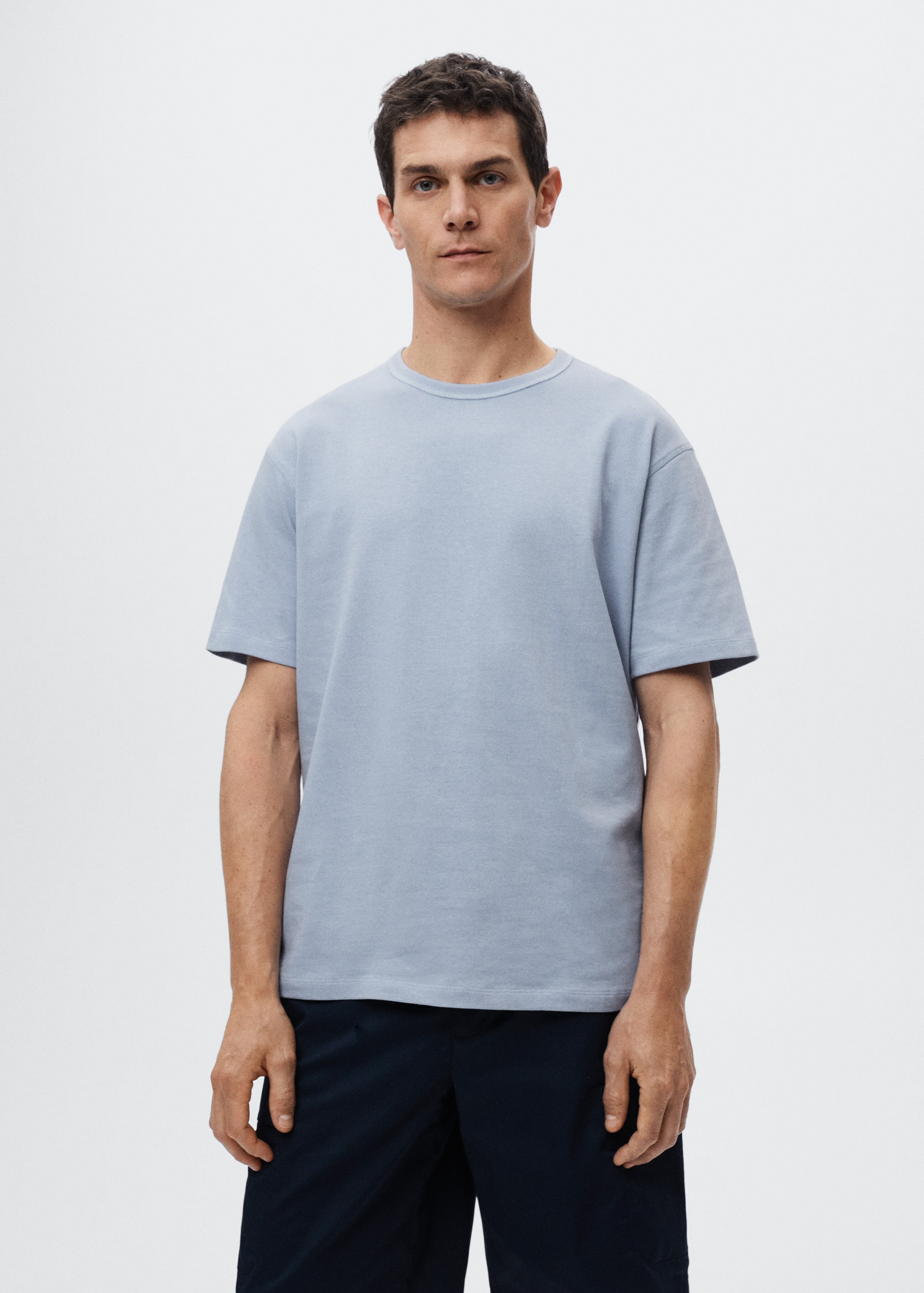 Camiseta algodón relaxed fit - Plano medio