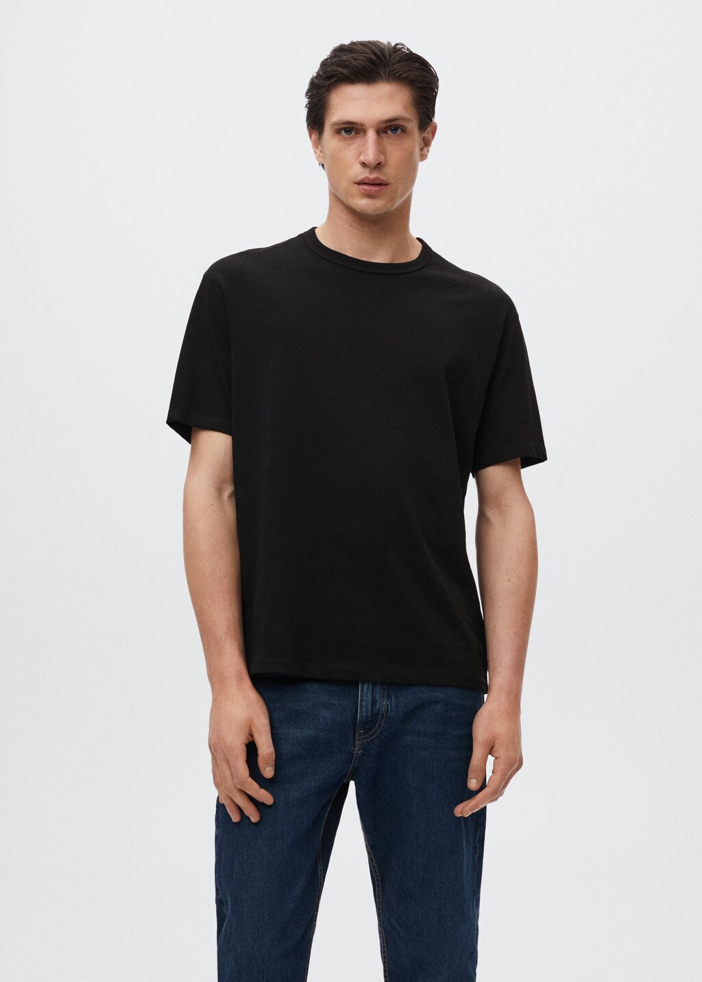 Relaxed fit cotton t-shirt - Medium plane