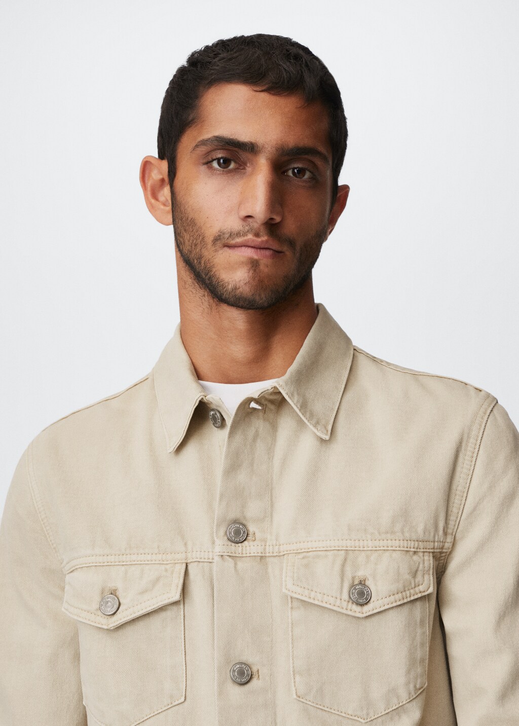 Beige denim jacket - Details of the article 1