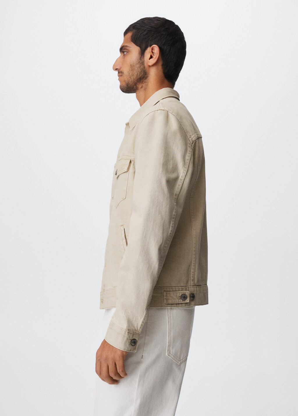 Beige denim jacket - Details of the article 2