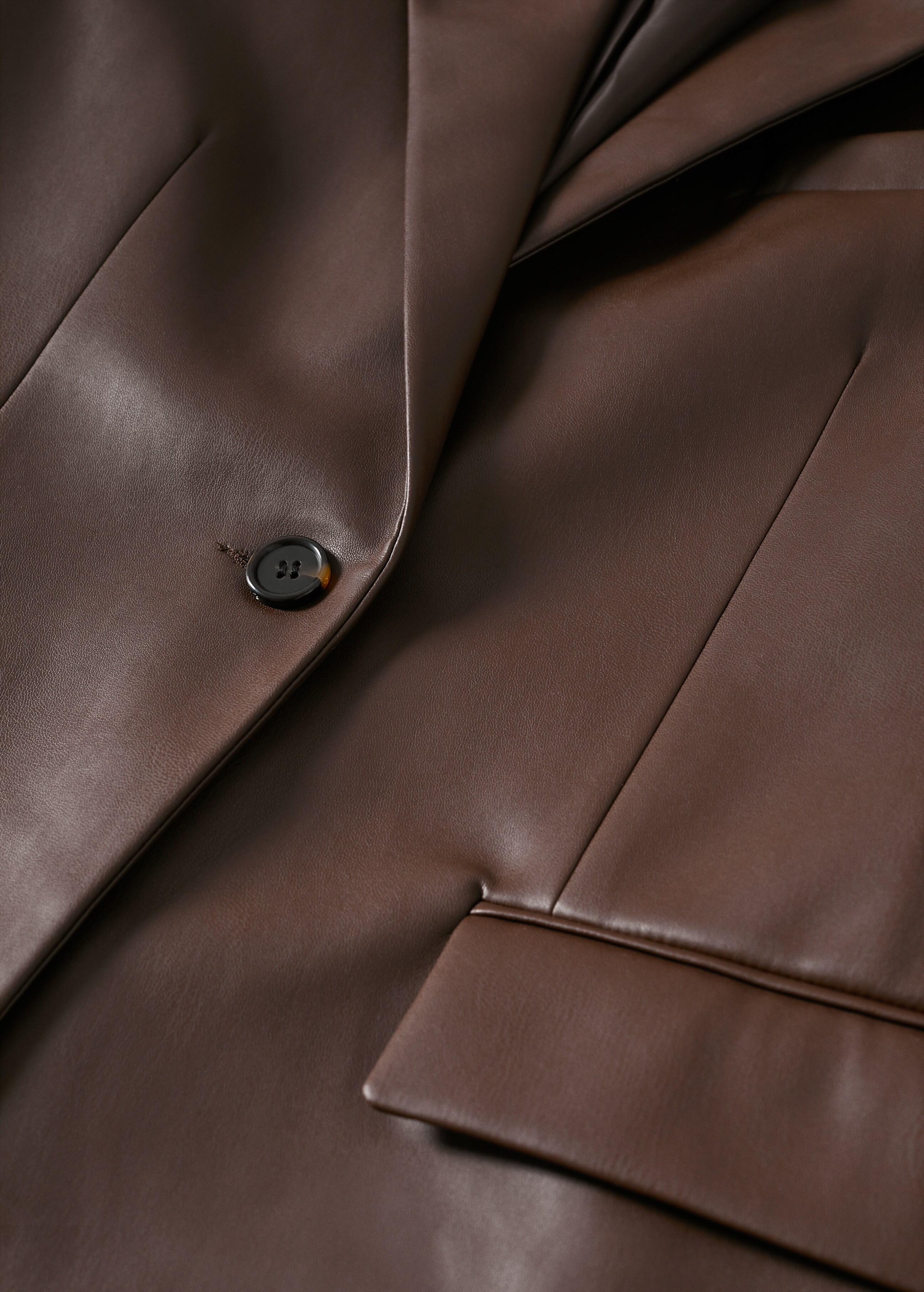 Leather-effect oversized jacket - Details of the article 8