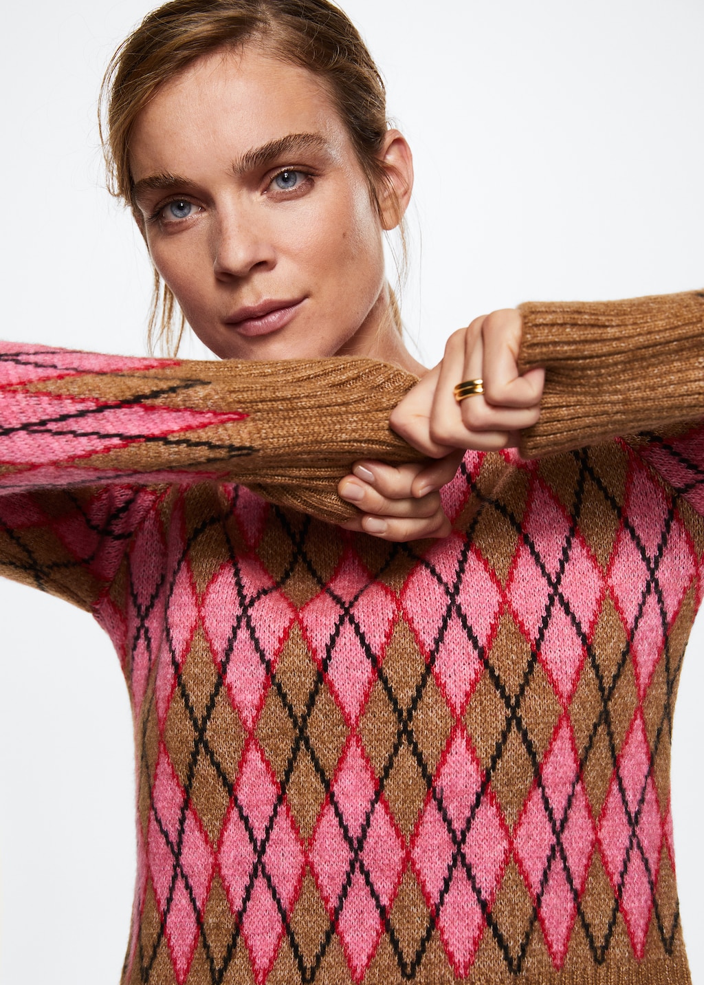 Rhombus design sweater - Details of the article 2