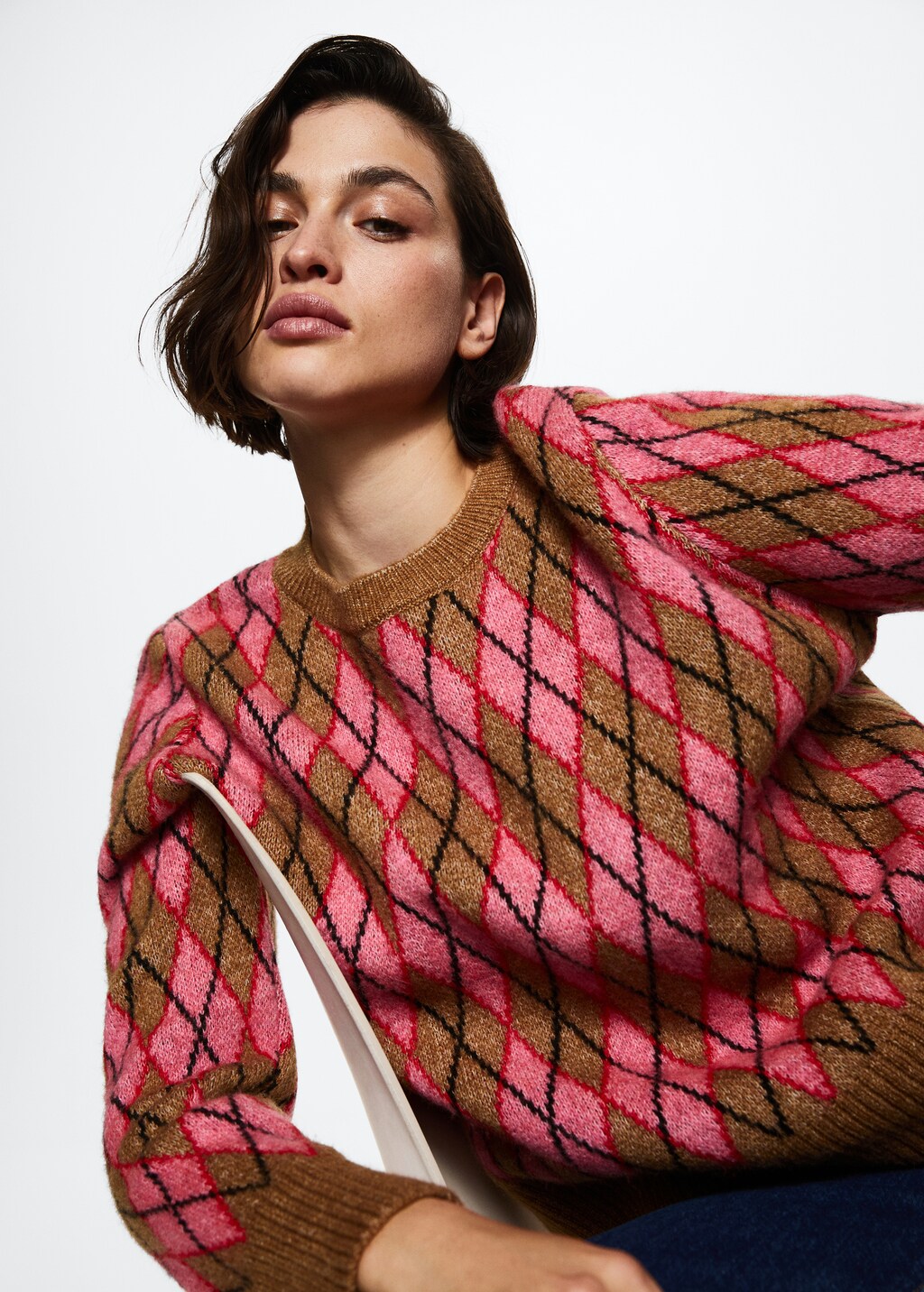 Rhombus design sweater - Details of the article 4