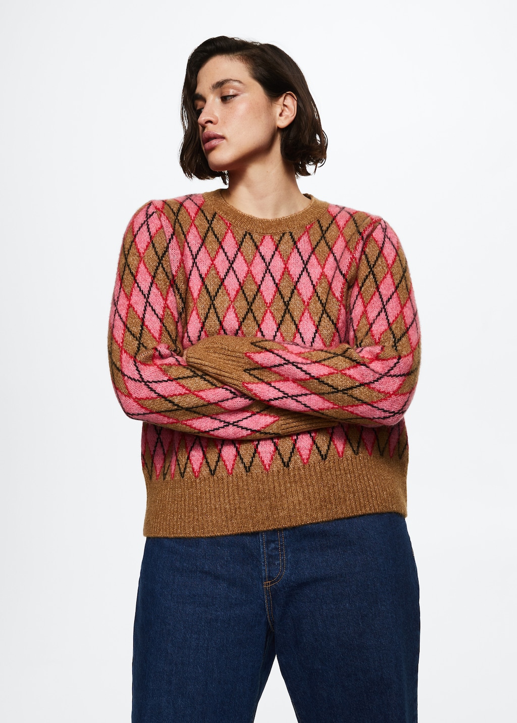 Rhombus design sweater - Details of the article 5