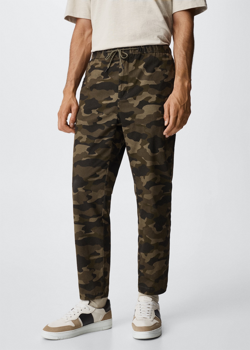 Camouflage cotton trousers - Medium plane