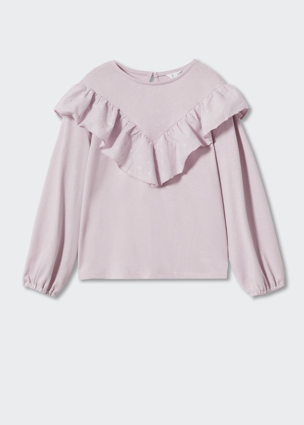 Long-sleeved t-shirt with ruffle - Article without model