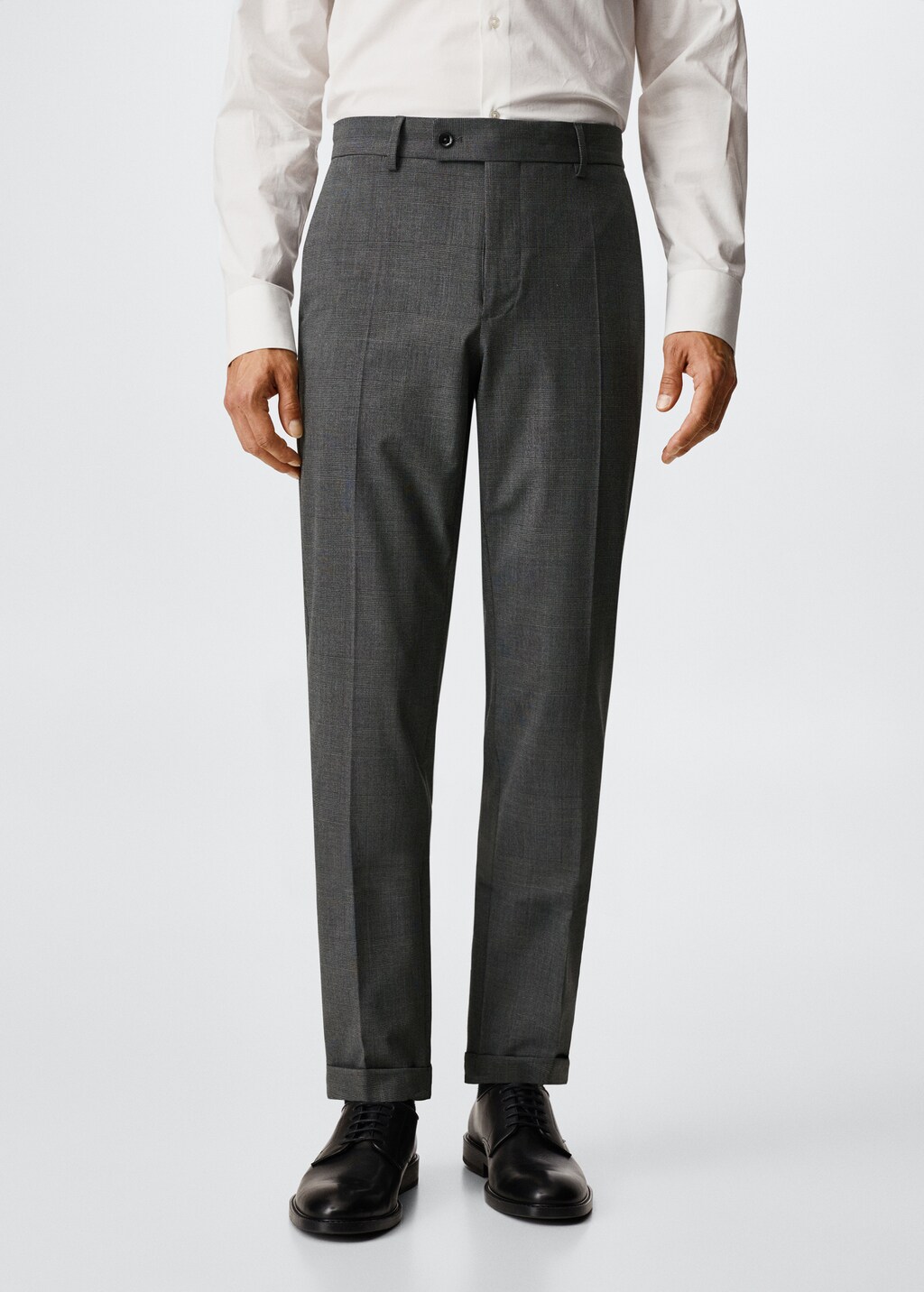 Slim fit check suit trousers - Medium plane