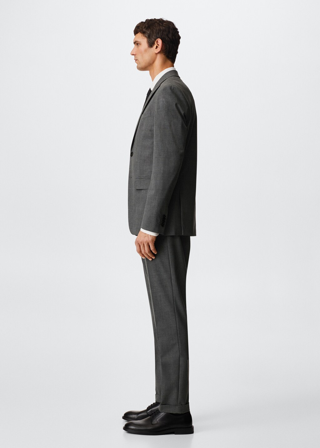 Slim fit check suit trousers - Details of the article 4