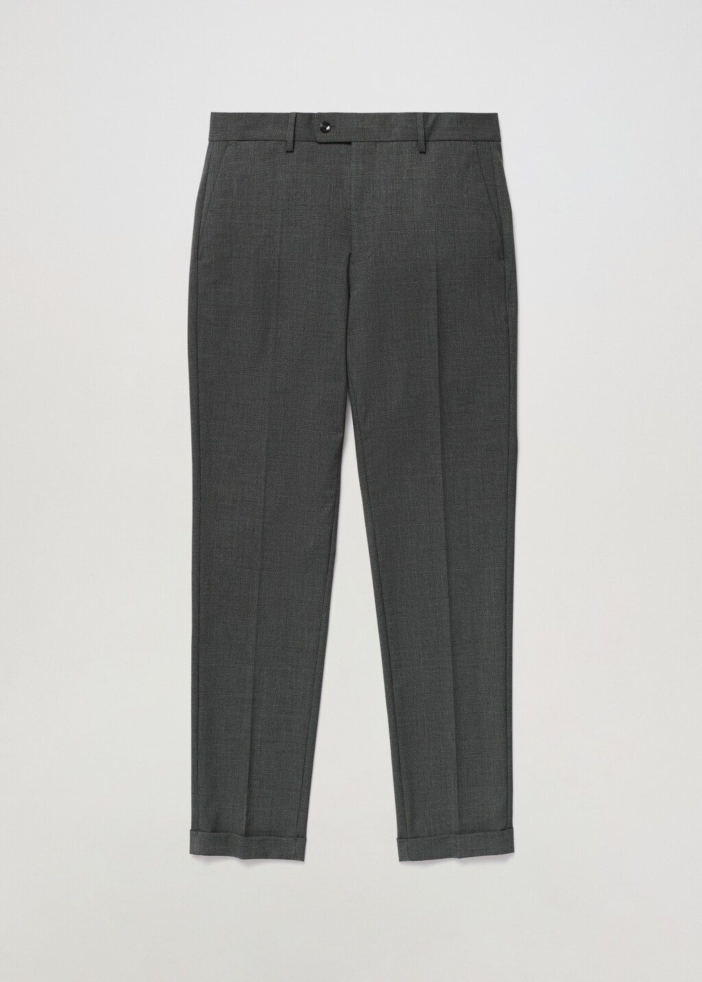 Slim fit check suit trousers - Details of the article 9