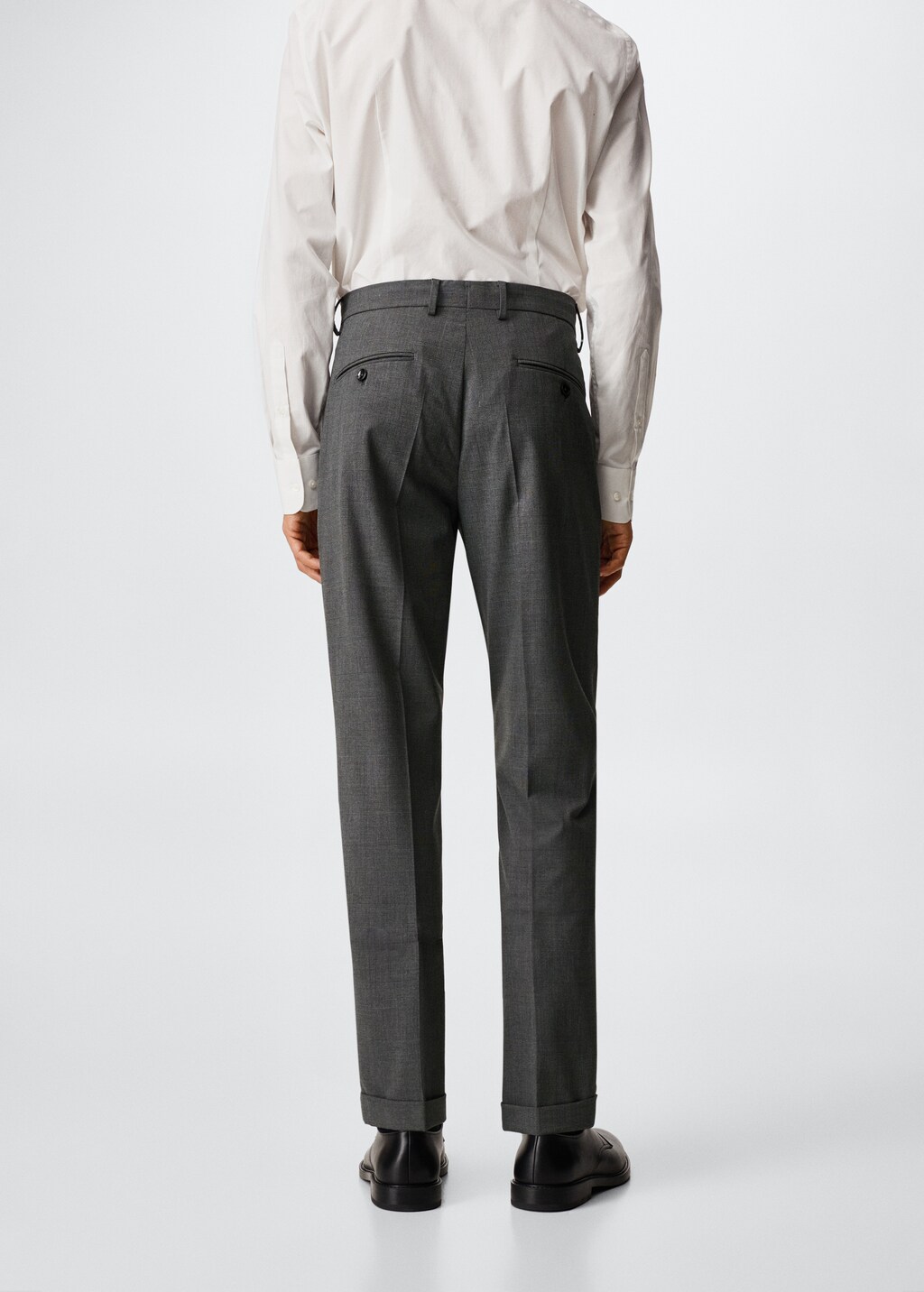 Slim fit check suit trousers - Reverse of the article