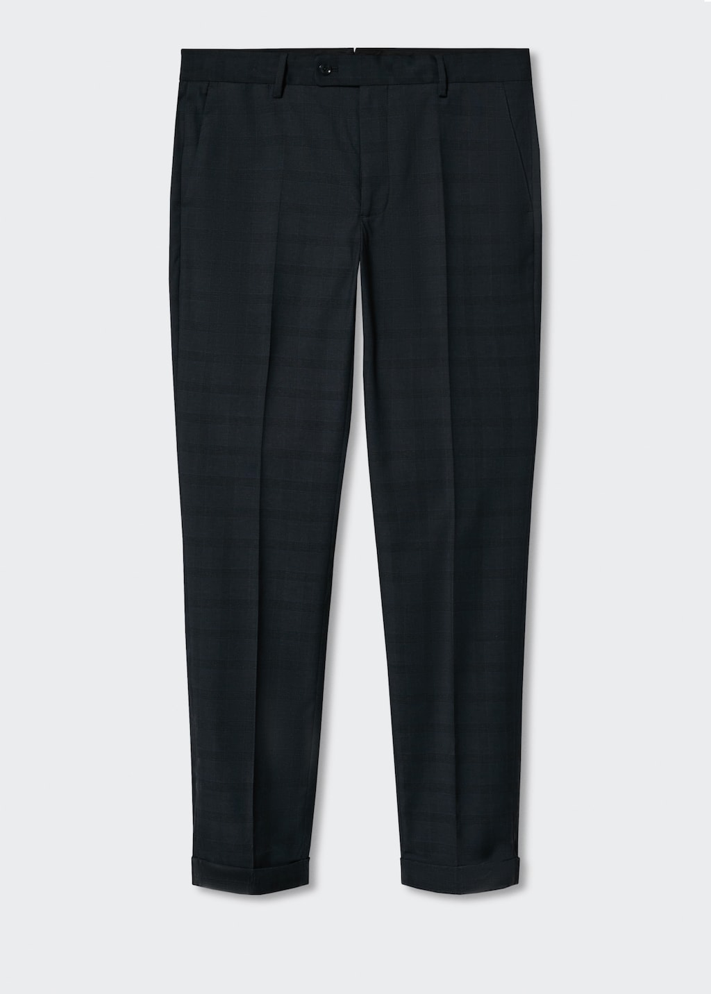 Slim fit check suit trousers - Article without model