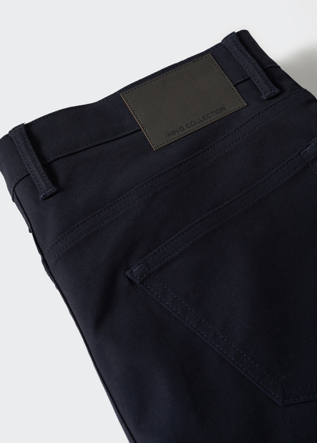 Slim fit denim-effect serge trousers - Details of the article 8