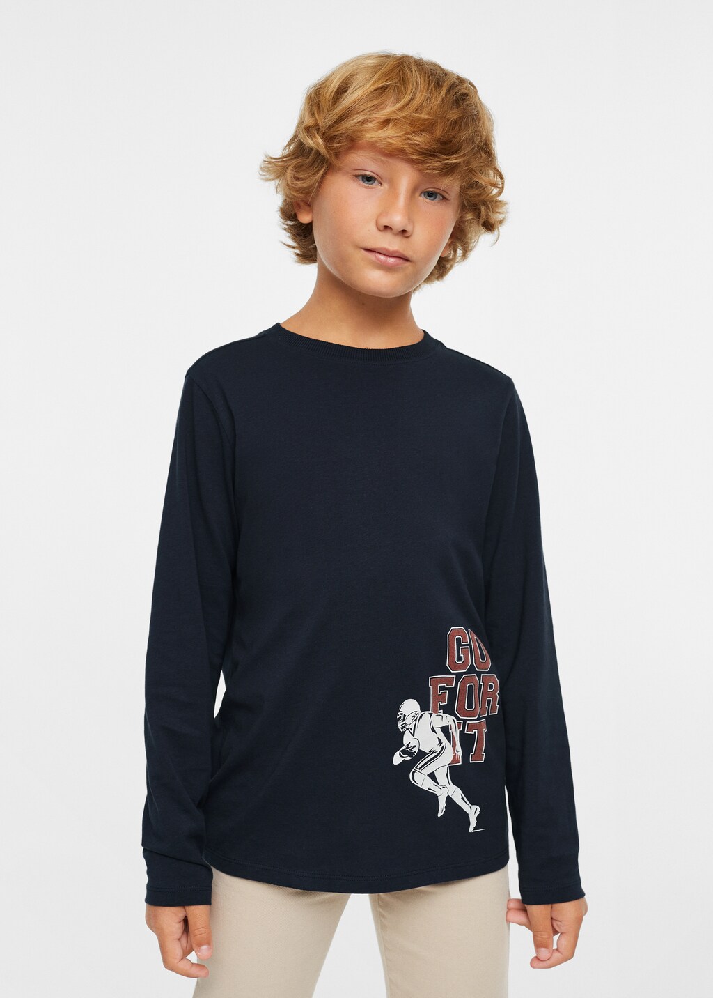 Printed long sleeve t-shirt - Medium plane