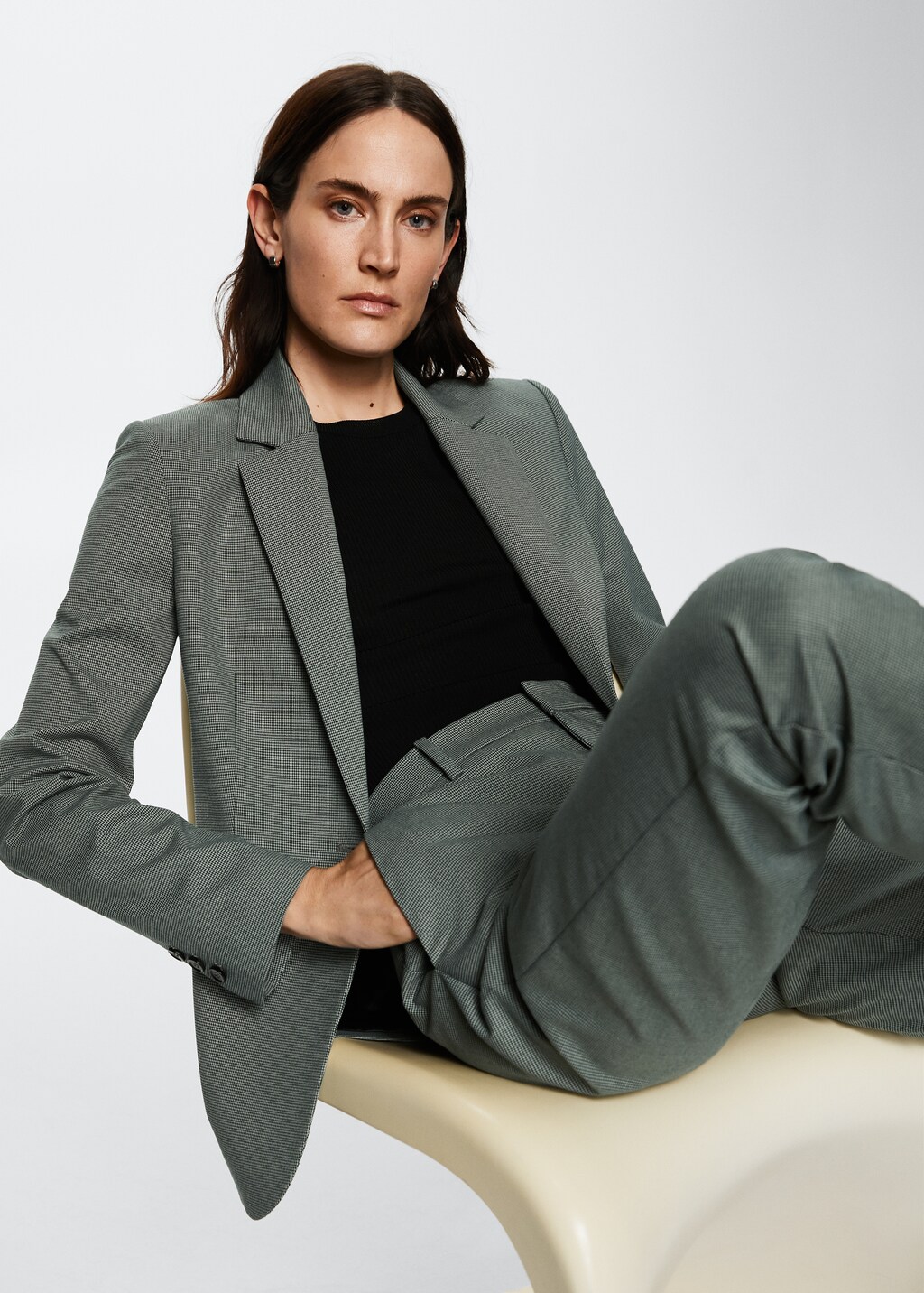 Straight suit trousers - Details of the article 2