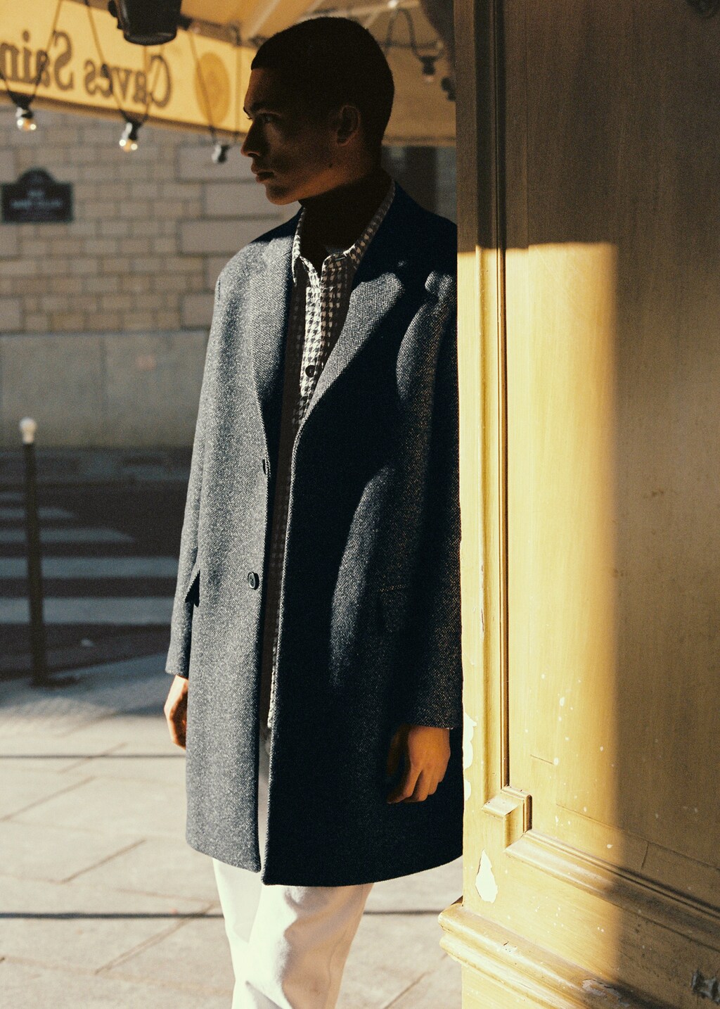 Flecked wool-blend coat - Details of the article 5