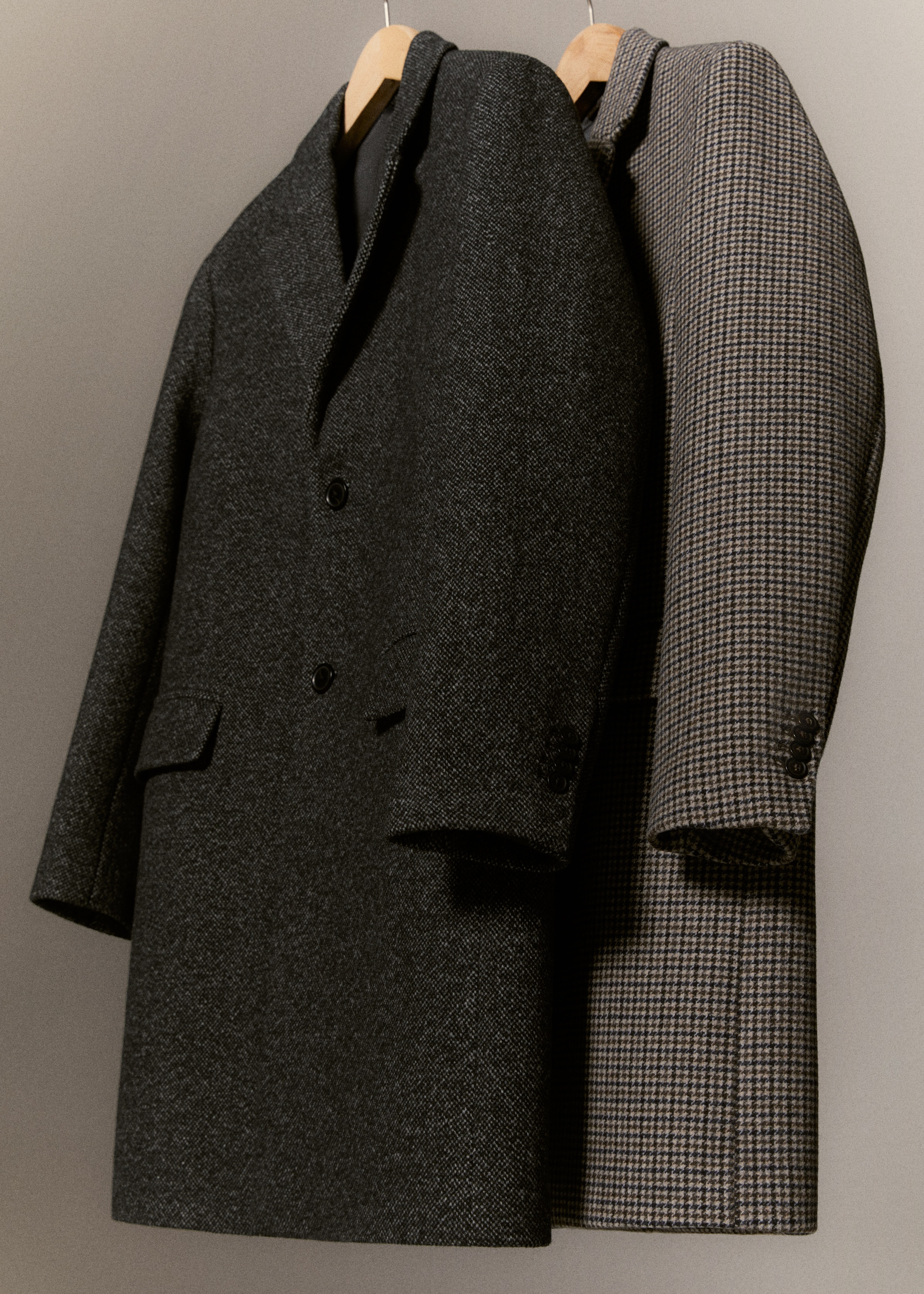 Mramorovaný vlněný kabát - Detail zboží 9