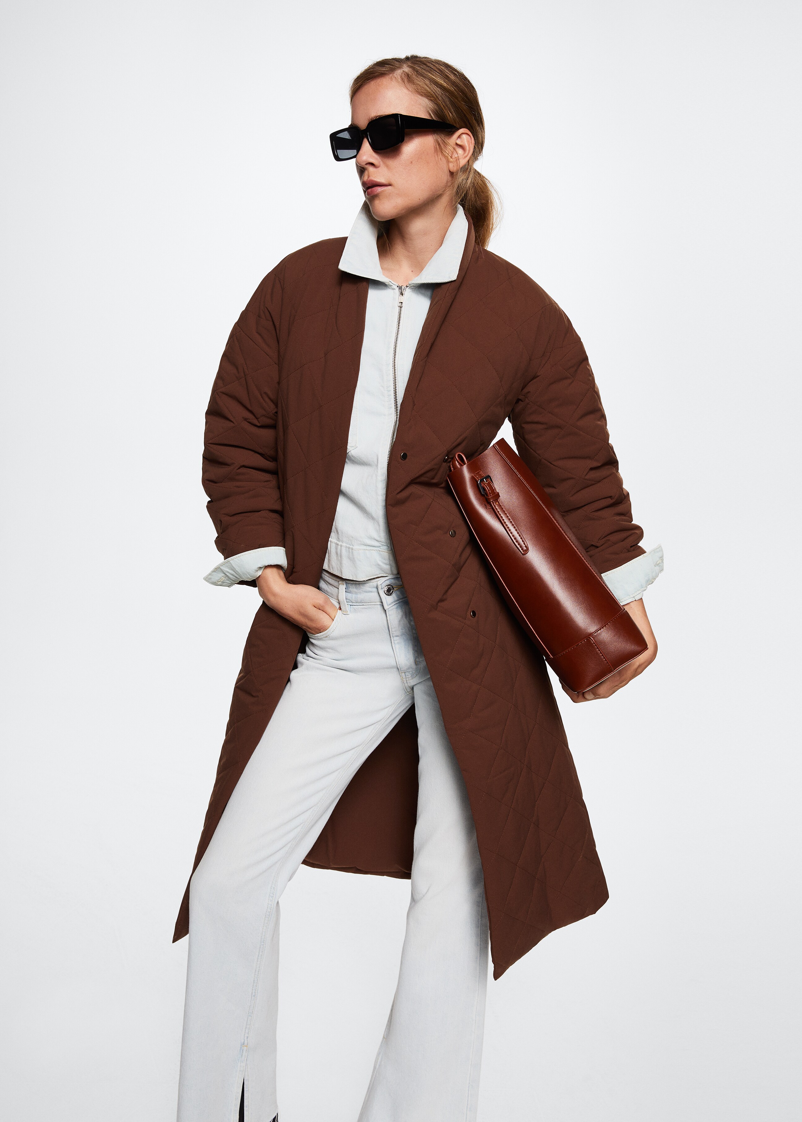 Oversize quilted coat - Details of the article 2