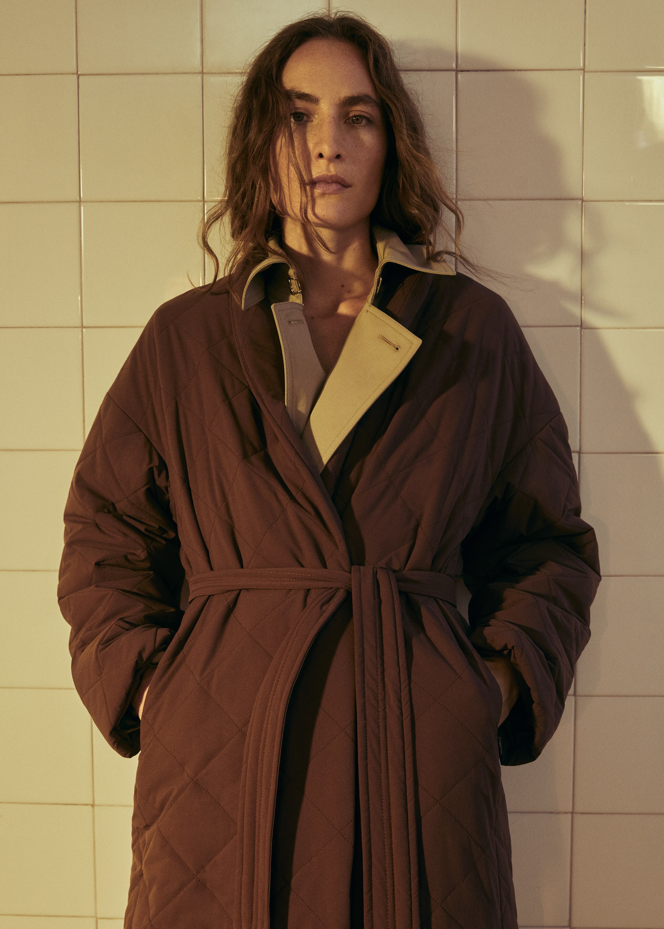 Oversize quilted coat - Details of the article 6