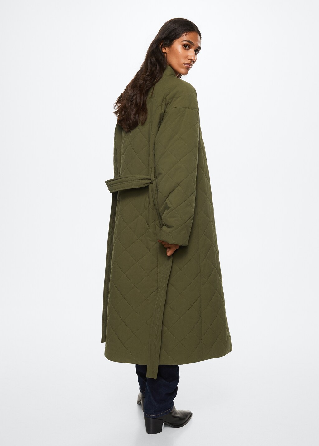 Oversize quilted coat - Reverse of the article