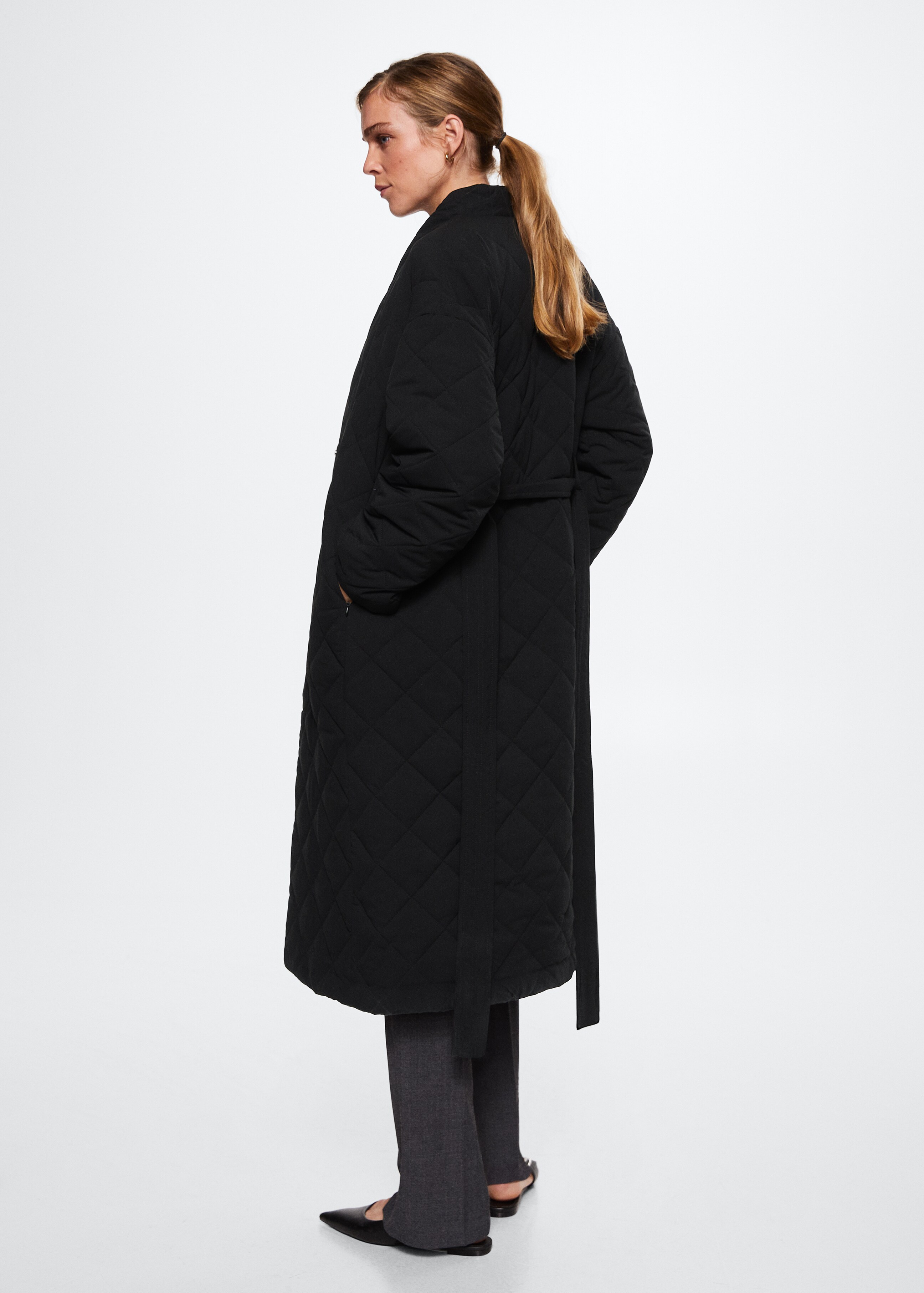 Oversize quilted coat - Reverse of the article