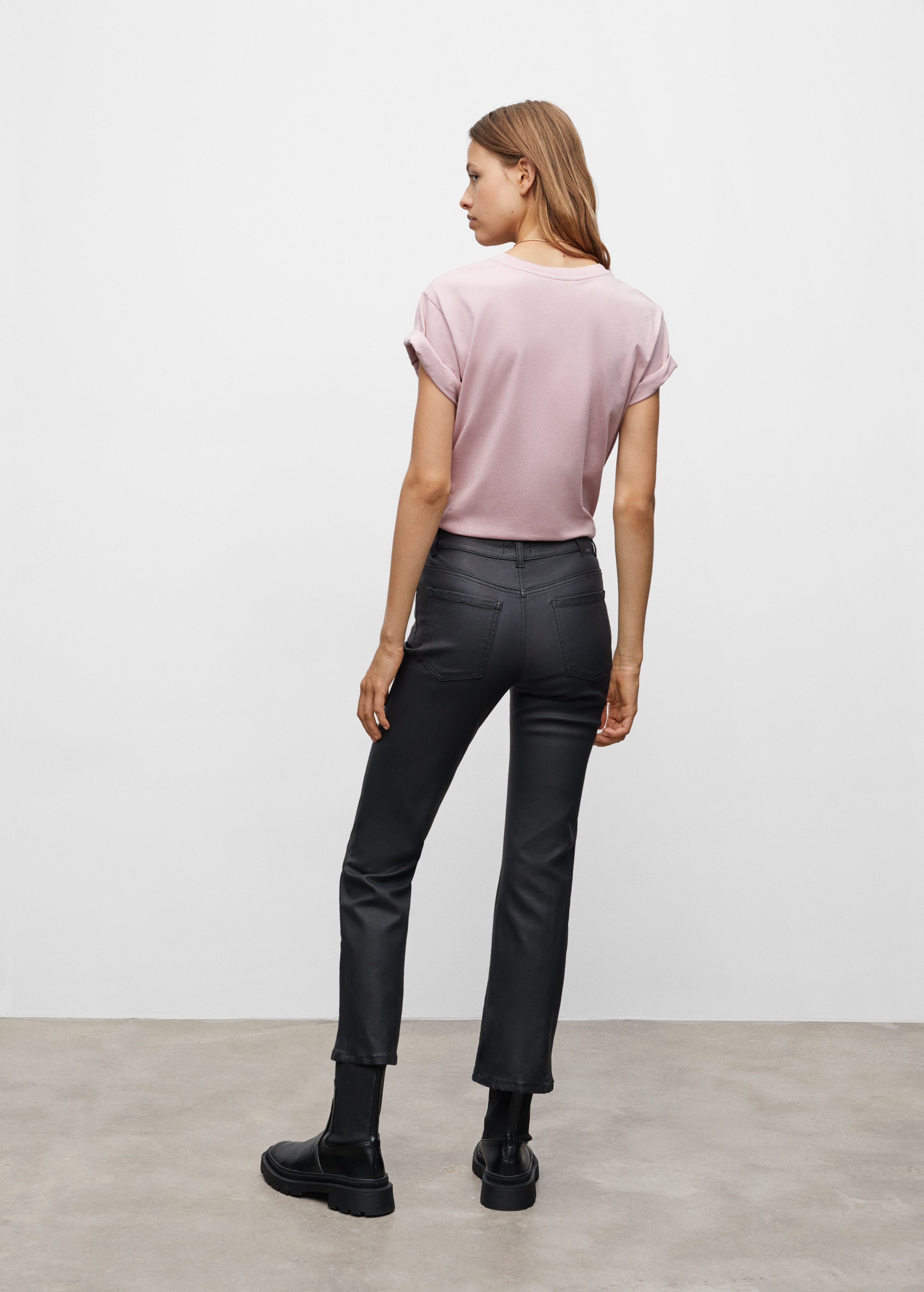 Coated skinny-fit trousers - Reverse of the article