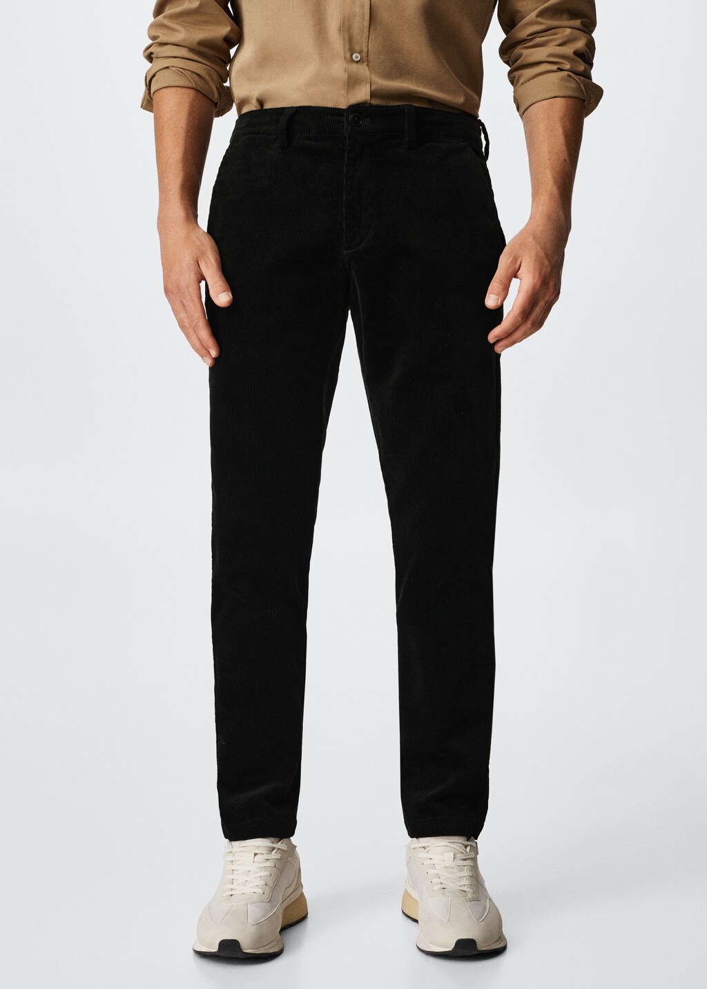 Tapered cropped corduroy trousers Men MANGO OUTLET Slovenia