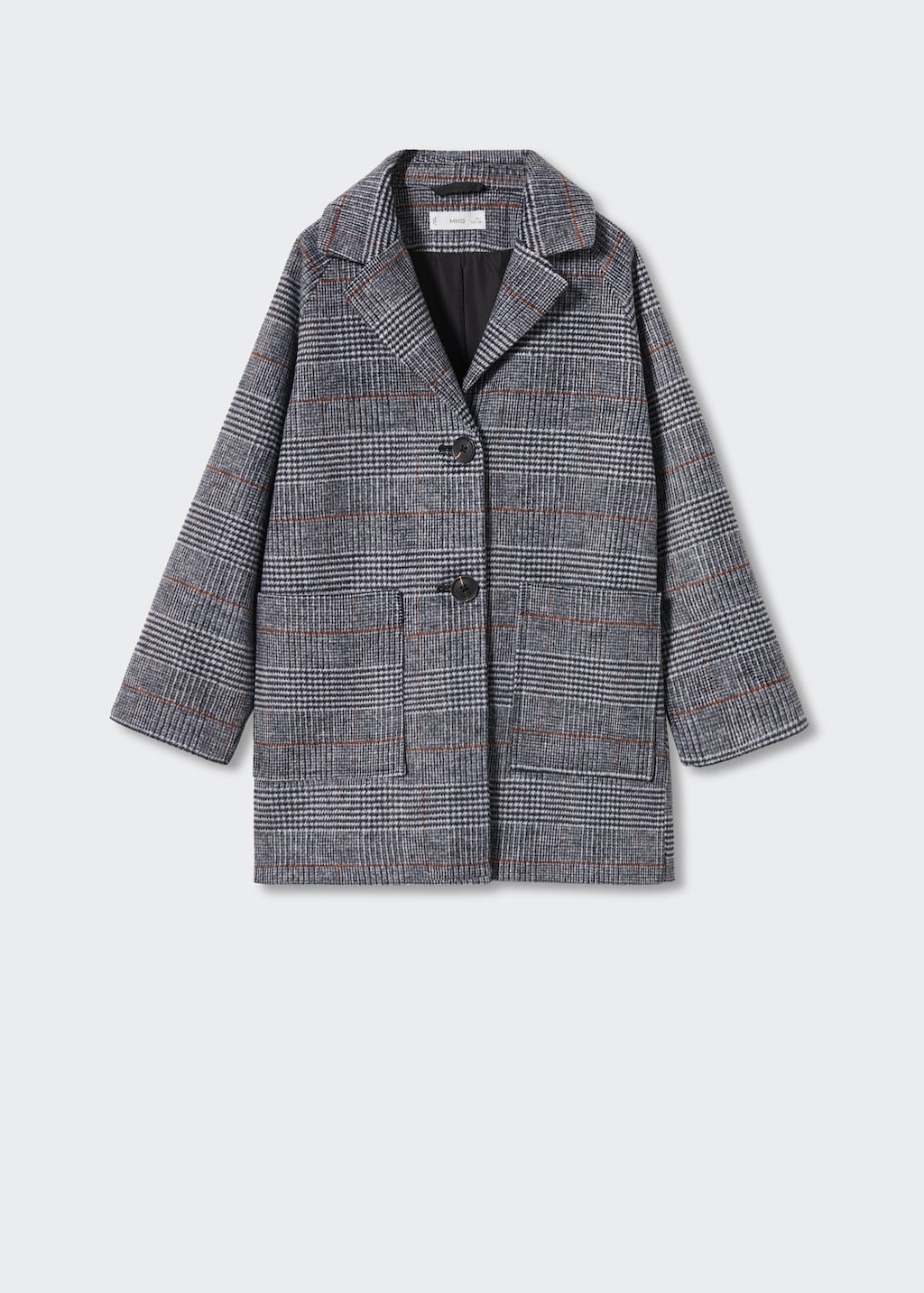 Checked lapels coat - Article without model