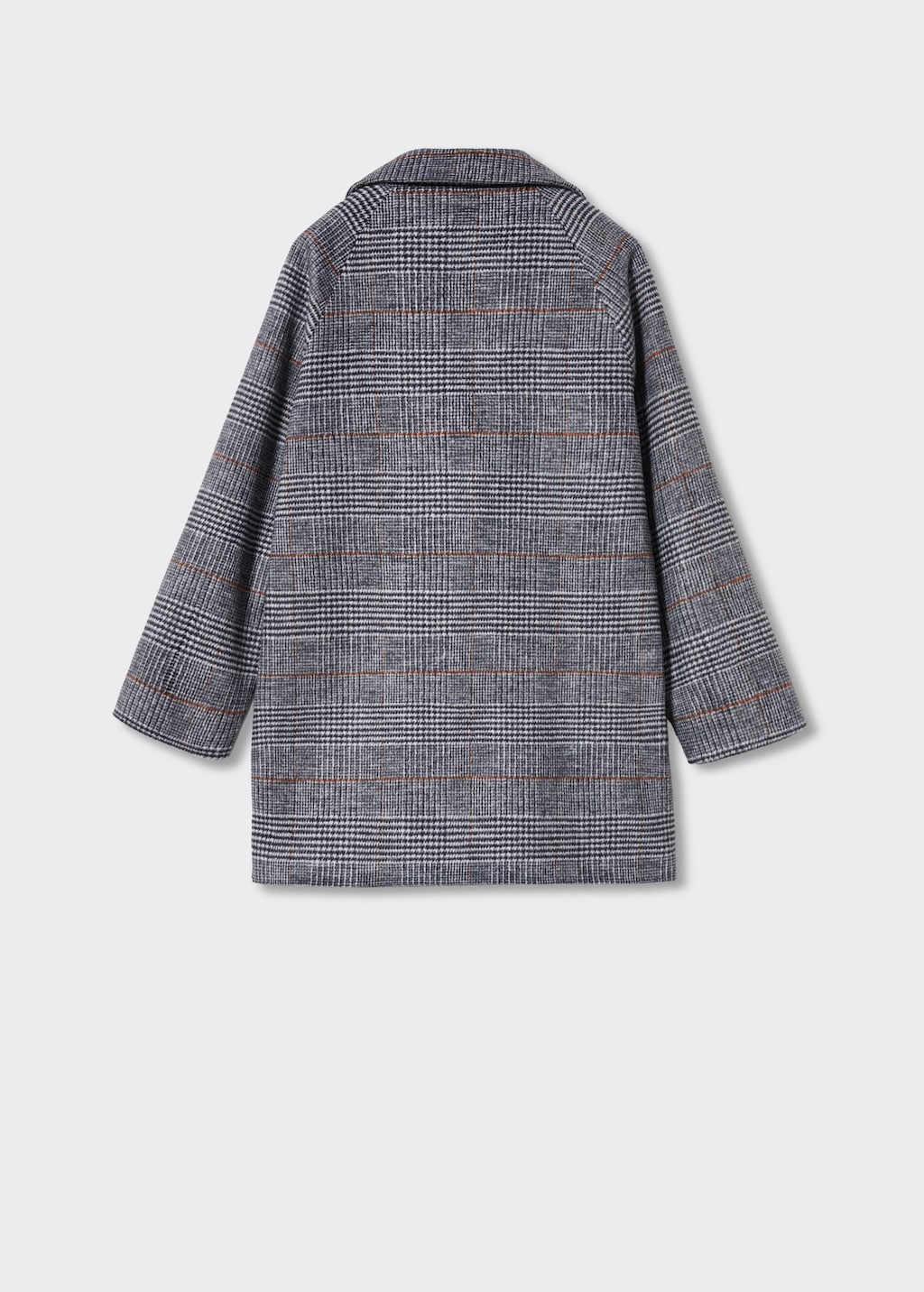 Checked lapels coat - Reverse of the article