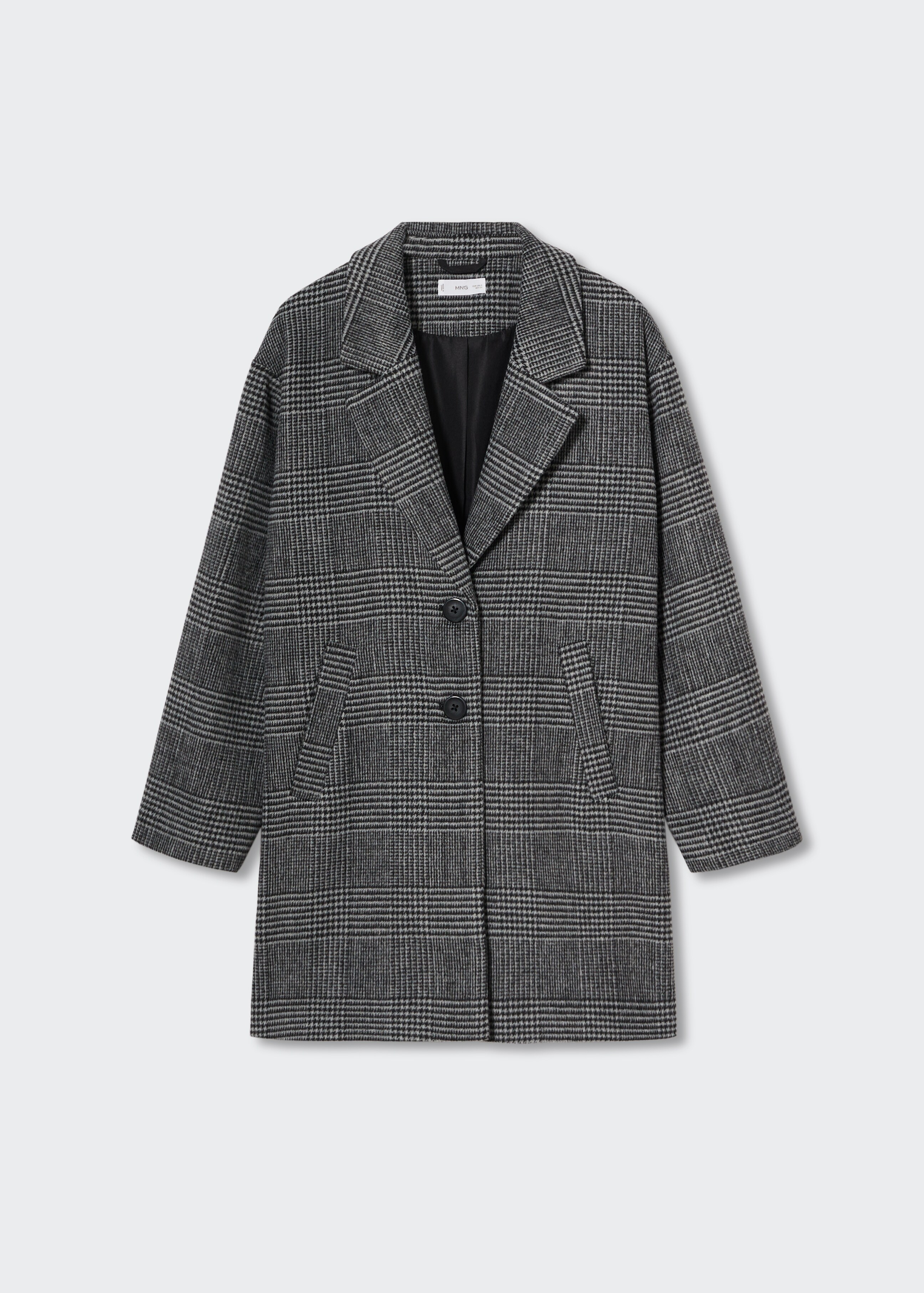 Checked wool-blend coat - Article without model
