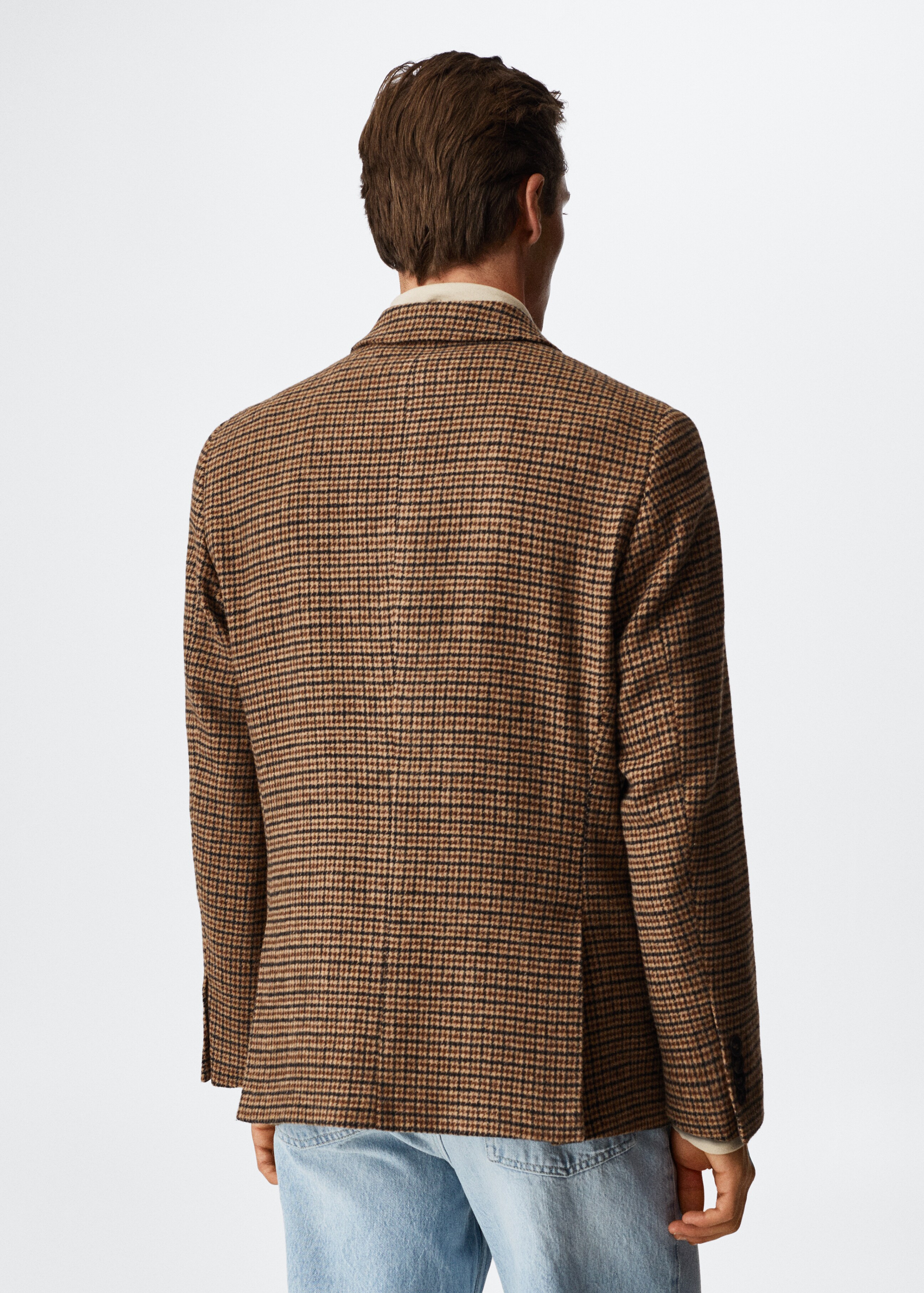 Houndstooth wool-blend blazer - Reverse of the article