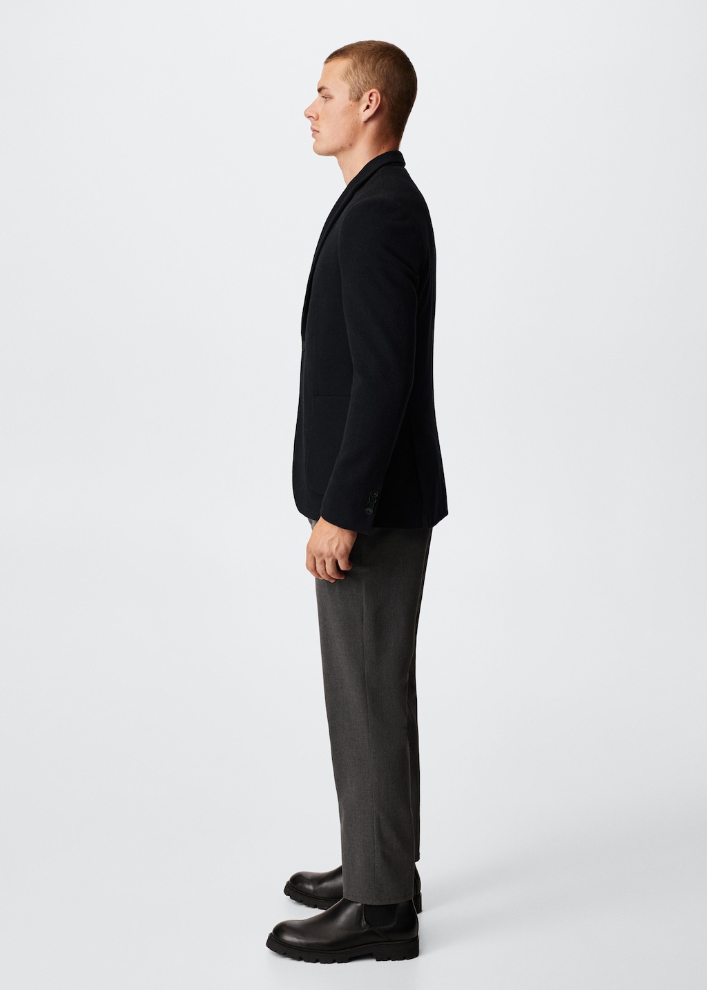 Slim-fit wool-blend jacket - Details of the article 4