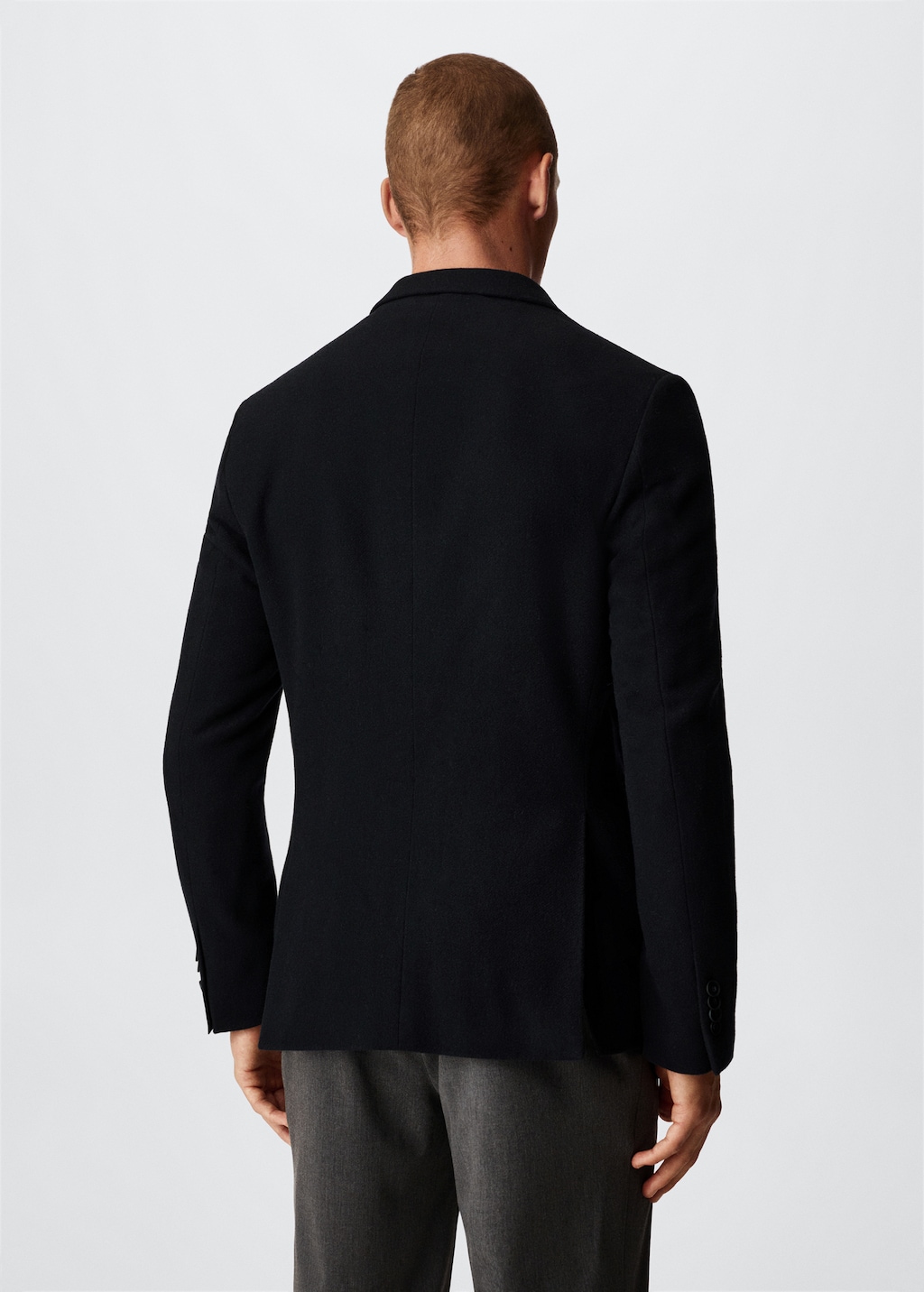 Slim-fit wool-blend jacket - Reverse of the article