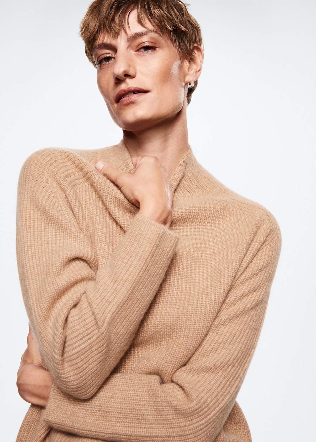 100% cashmere perkins-neck sweater - Details of the article 1