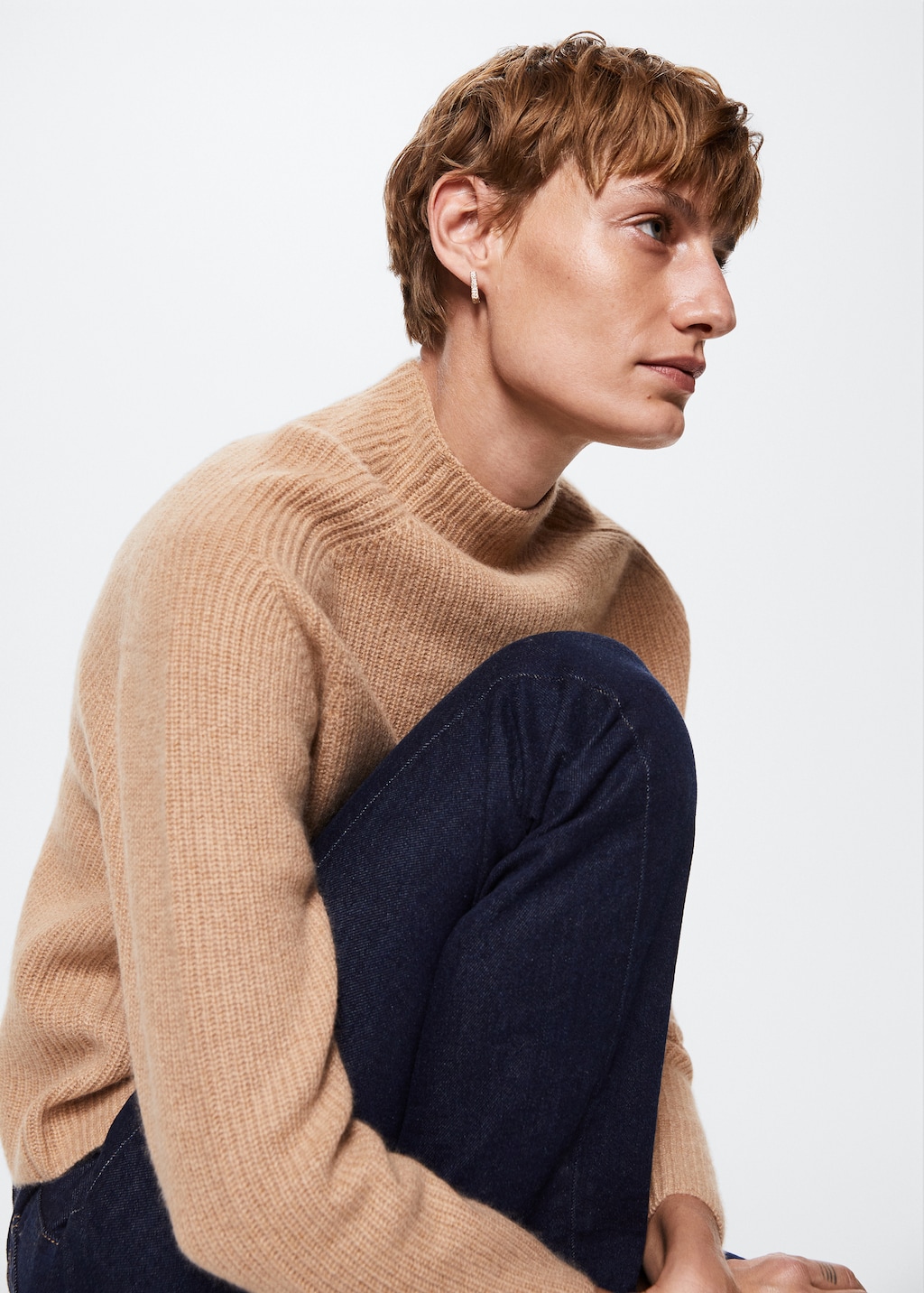 100% cashmere perkins-neck sweater - Details of the article 6