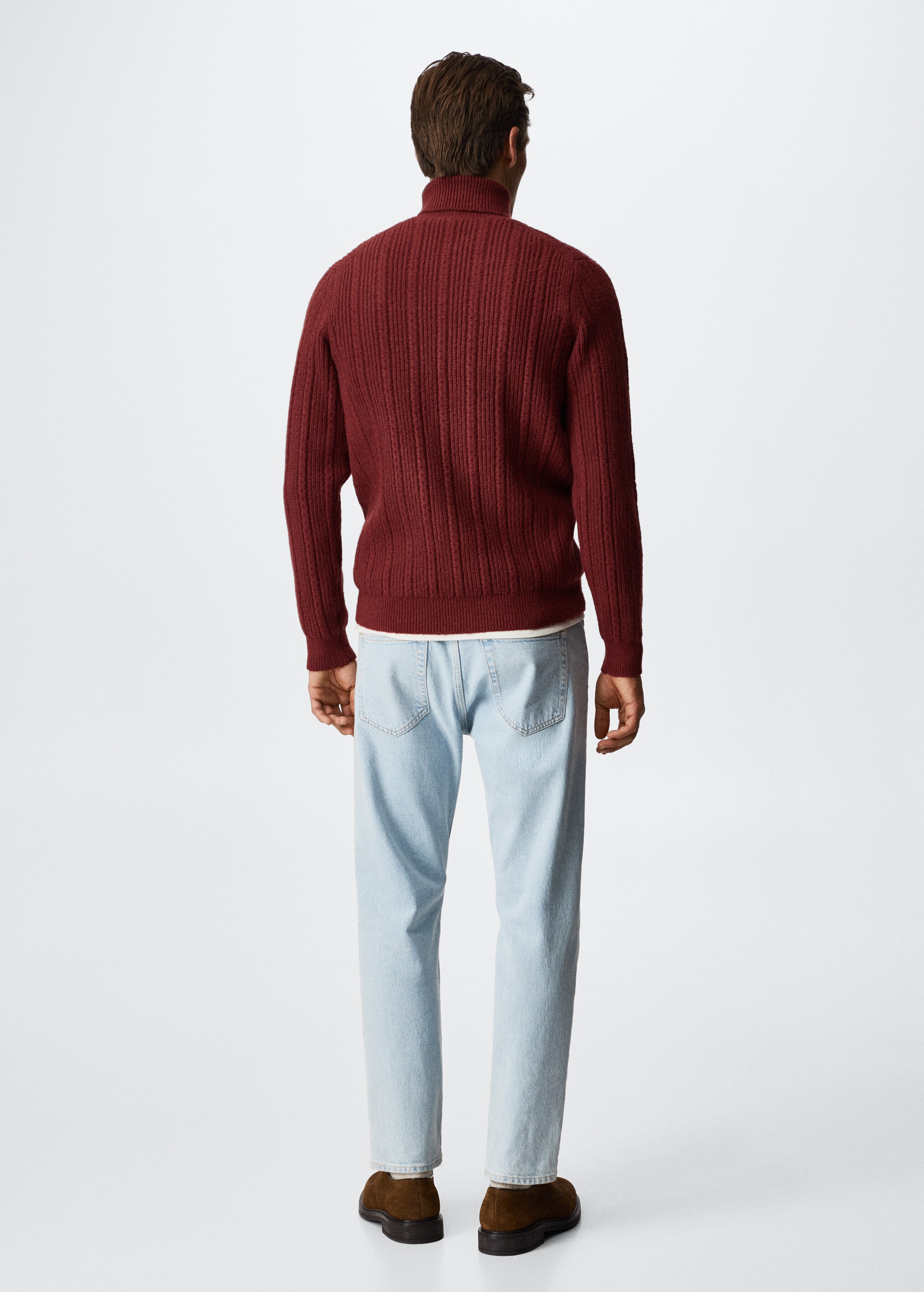 Structured turtleneck sweater - Reverse of the article
