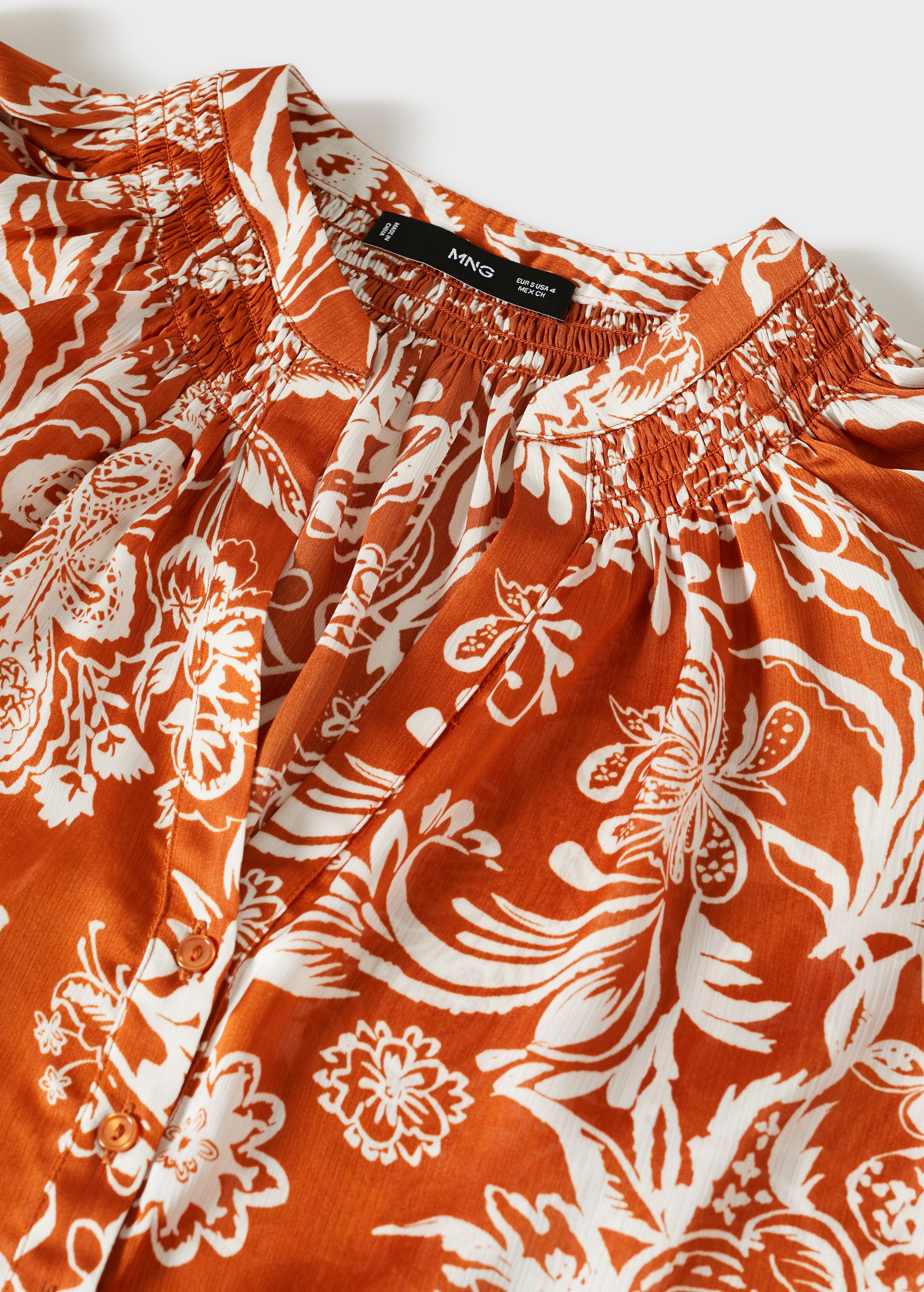 Satin print blouse - Details of the article 8