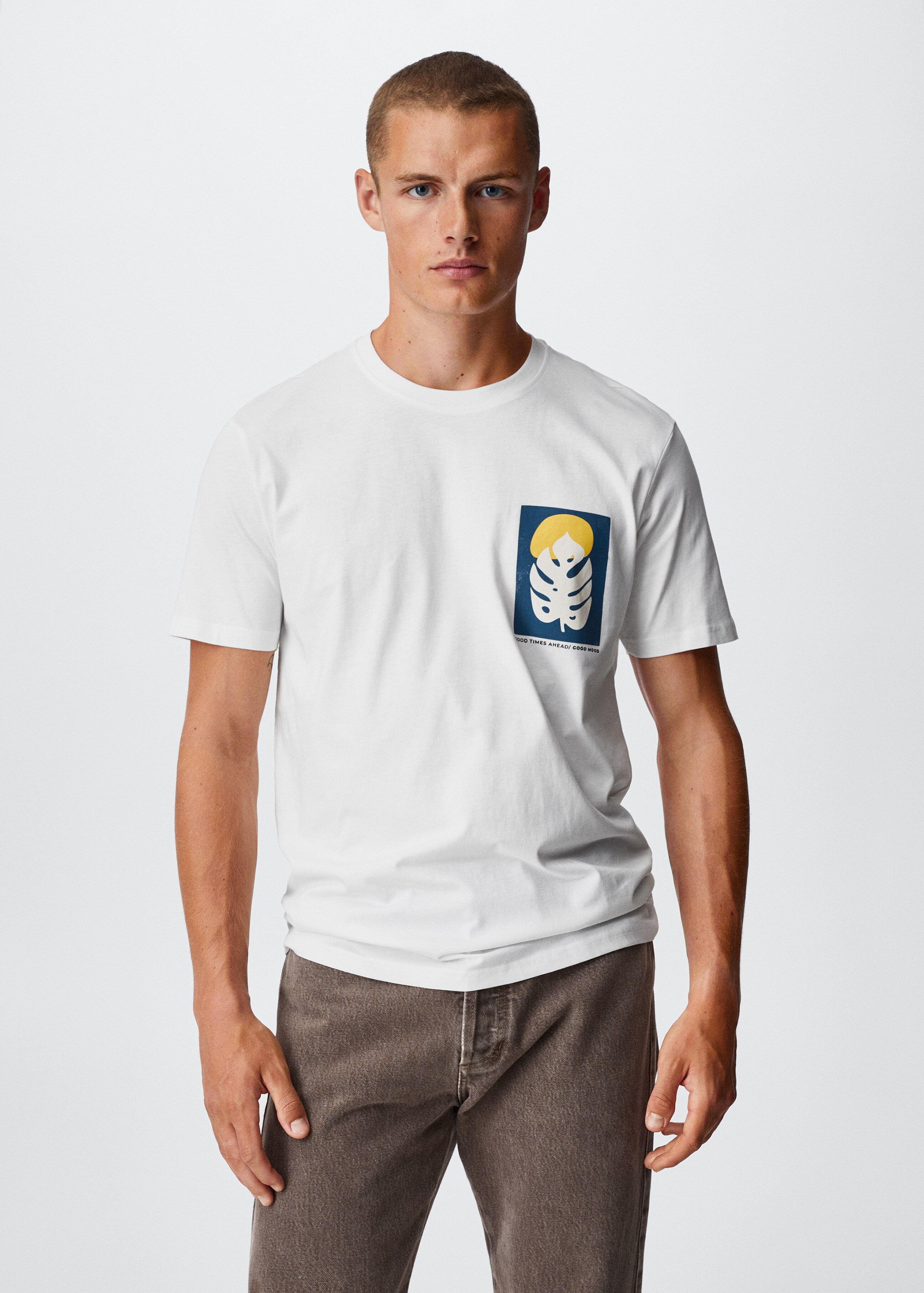 Camiseta estampada algodón - Plano medio