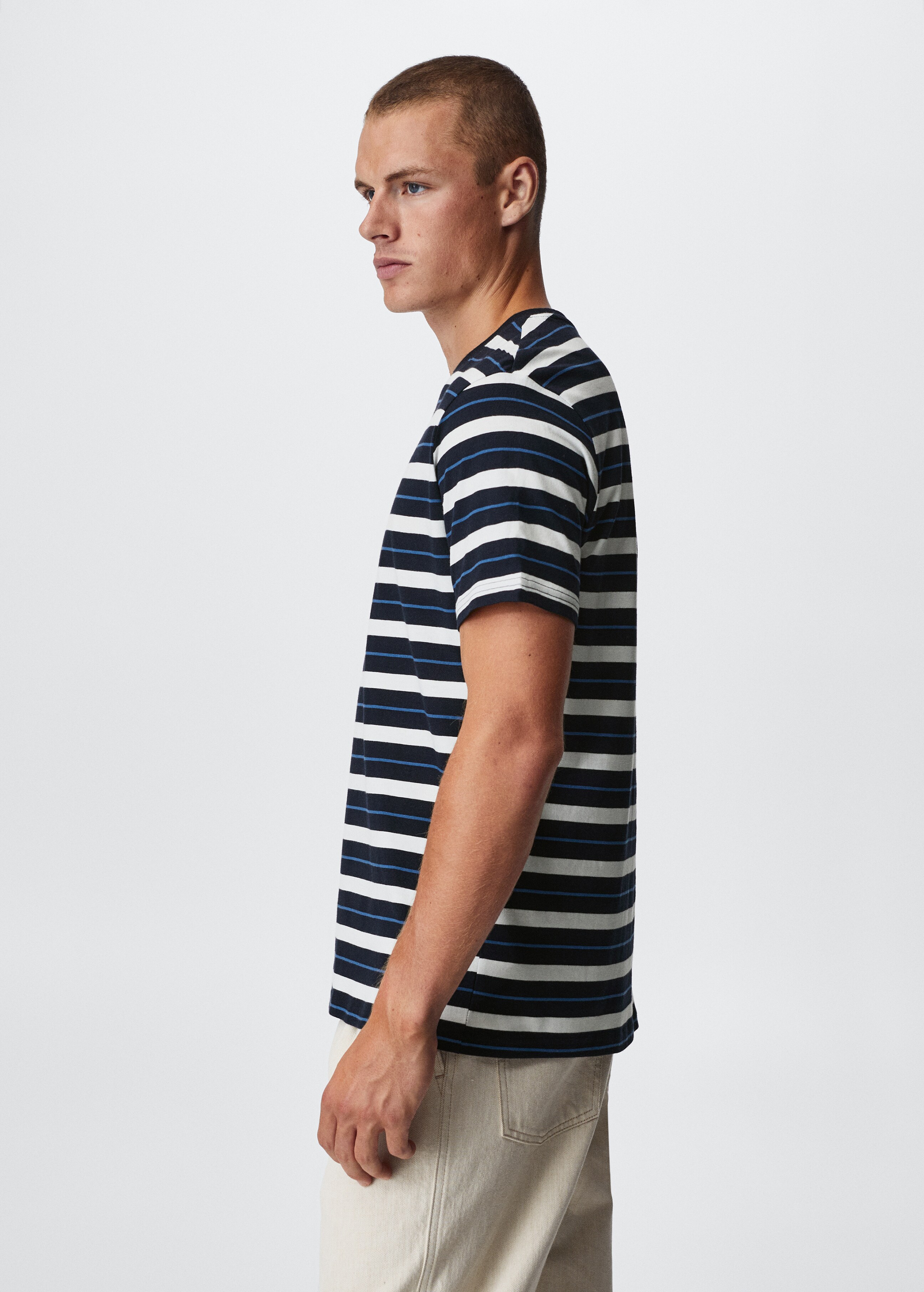 Striped cotton T-shirt - Details of the article 6