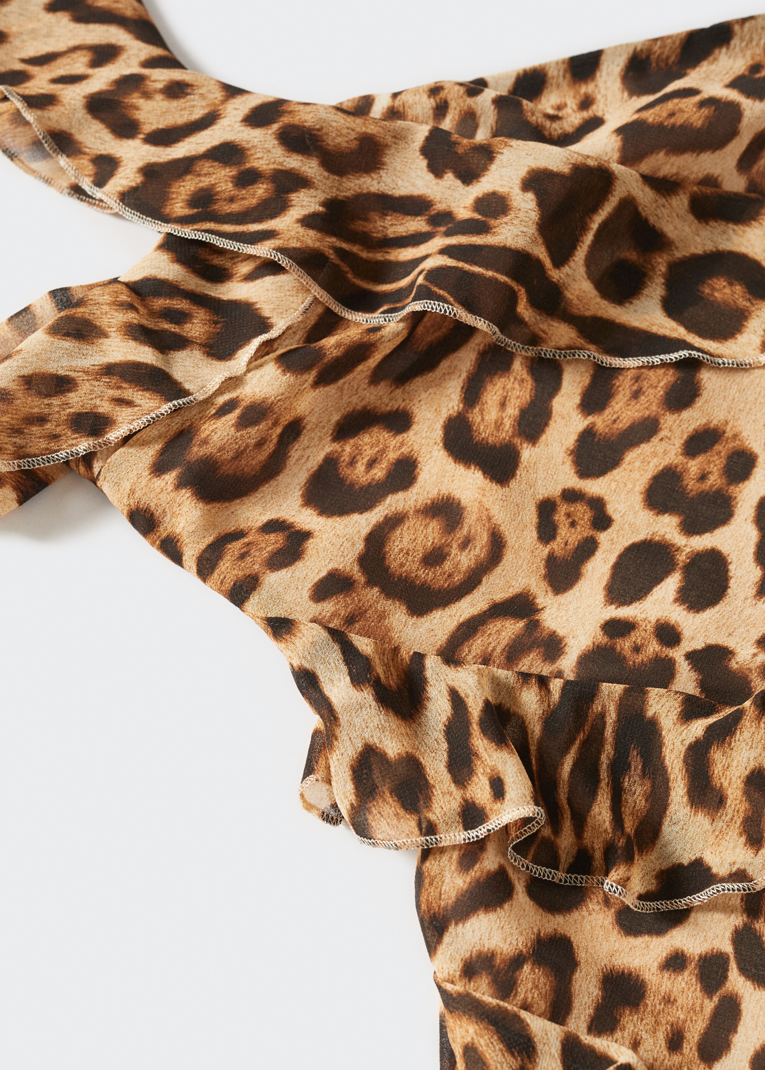 Asymmetrical animal-print dress - Details of the article 8