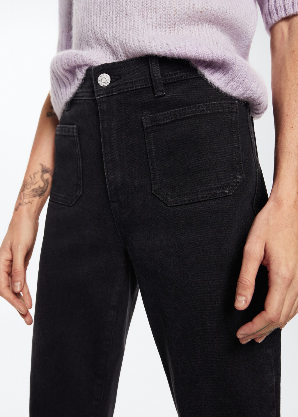 Flared jeans with pocket - Details of the article 6